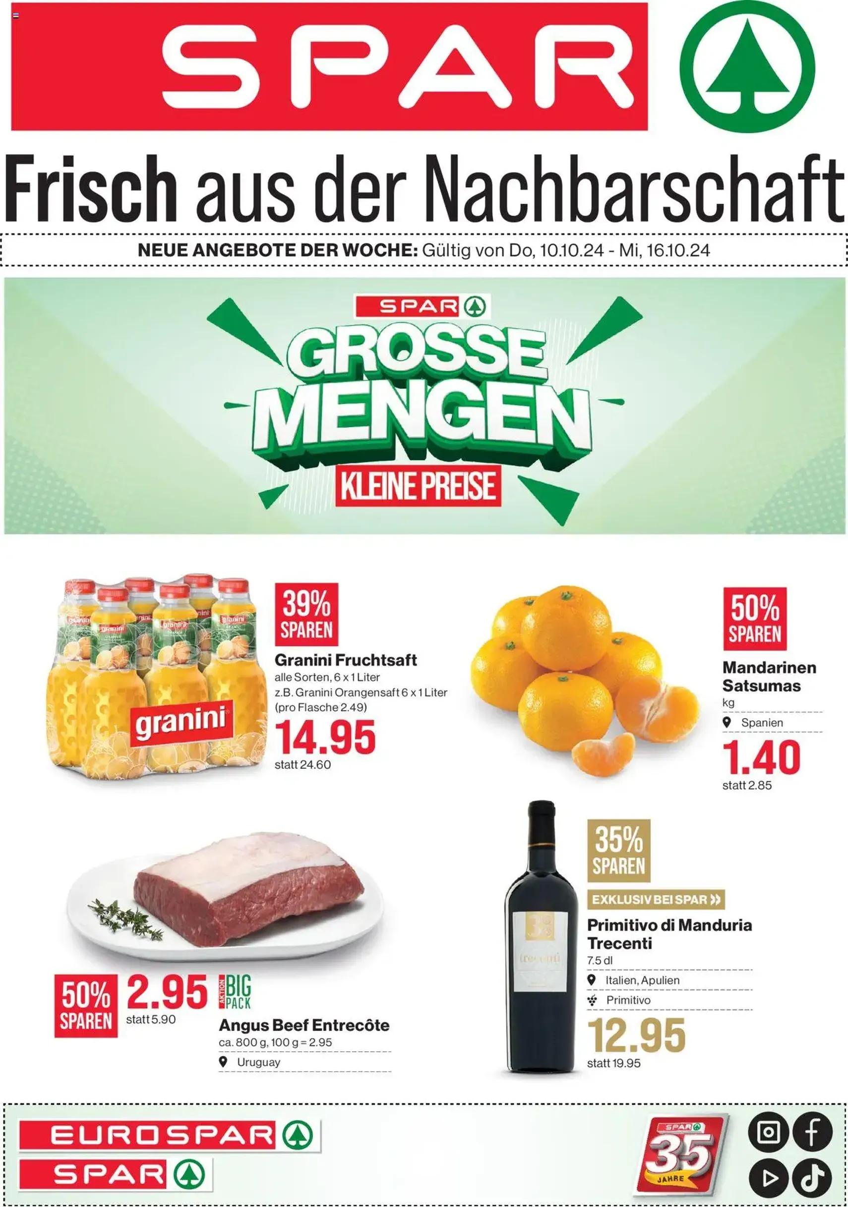 SPAR Aktionen - Gültiger Prospekt ab 10.10.2025, Seite 1 von insgesamt 20 SPAR Aktionen - Gültiger Prospekt ab 10.10.2025, Seite 1 von insgesamt 20