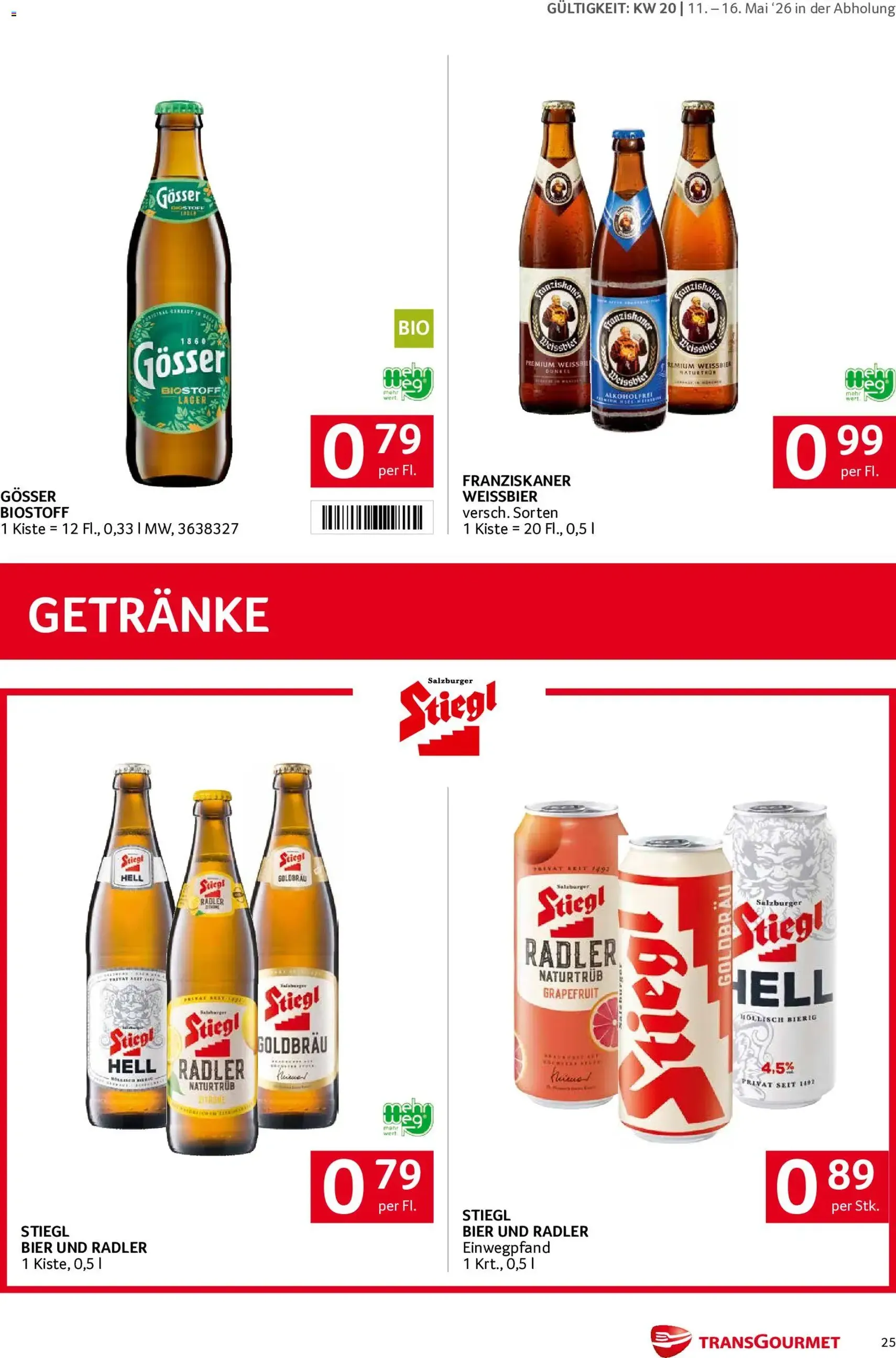 Transgourmet Flugblatt - Gültiger Prospekt ab 11.05.2026, Seite 25 von insgesamt 40