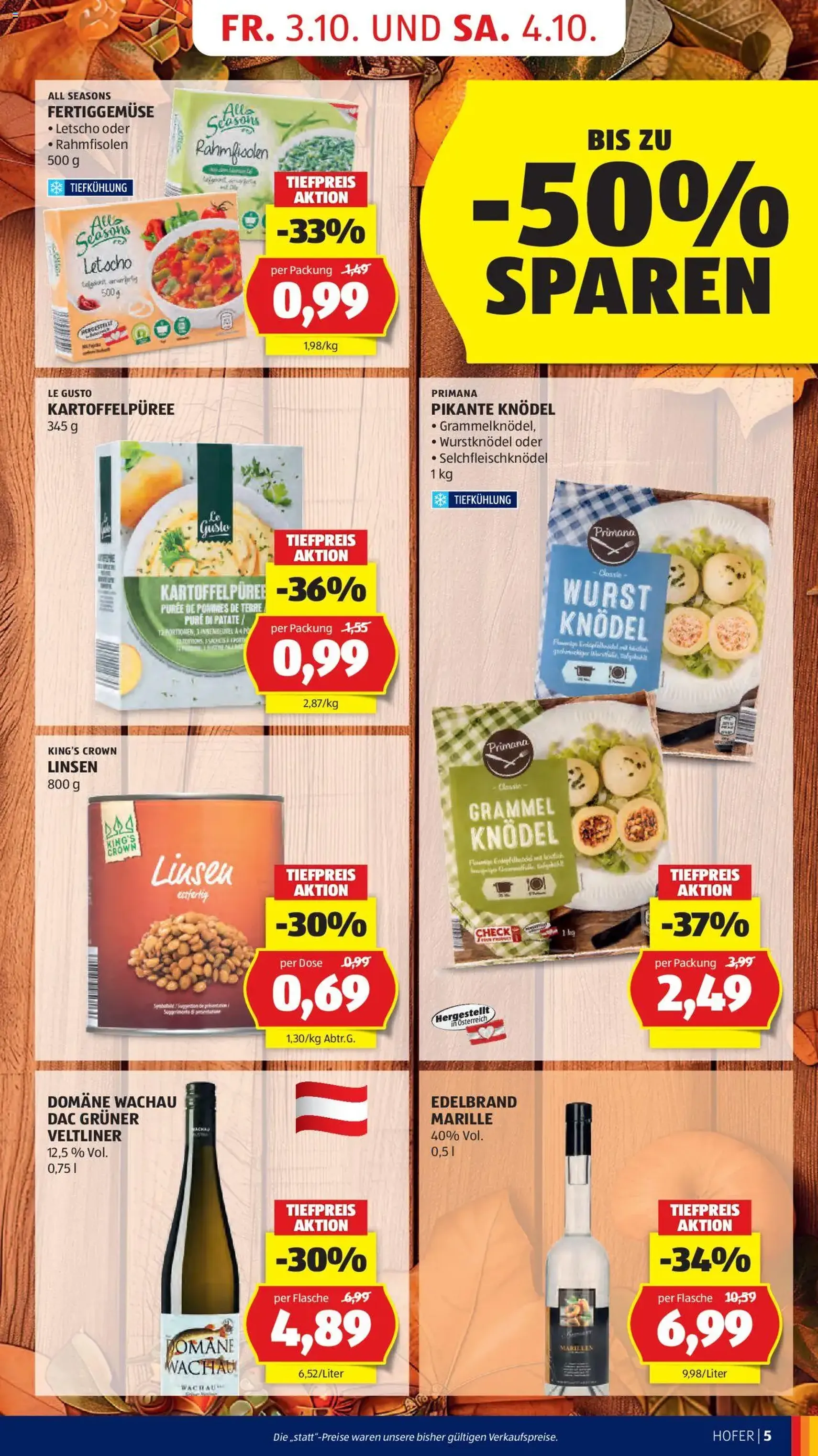 Hofer Flugblatt - Gültiger Prospekt ab 03.10.2025, Seite 7 von insgesamt 45