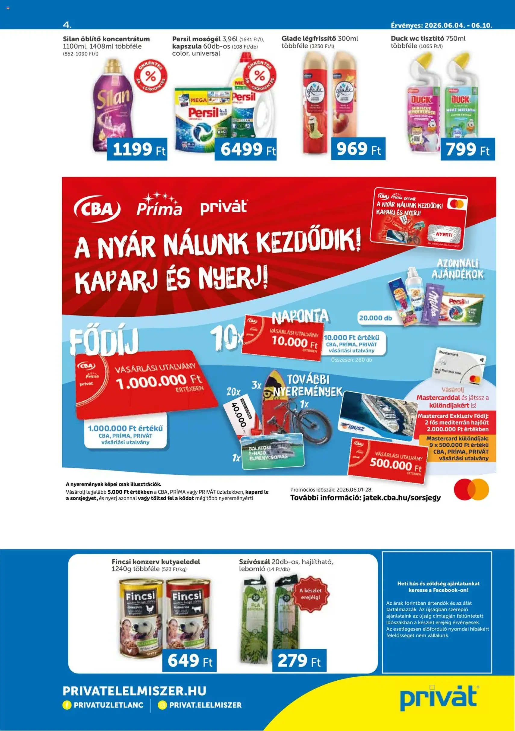 PRIVÁT akciós újság - 2026.06.04. érvényes szórólap 4 oldal 4 oldalból