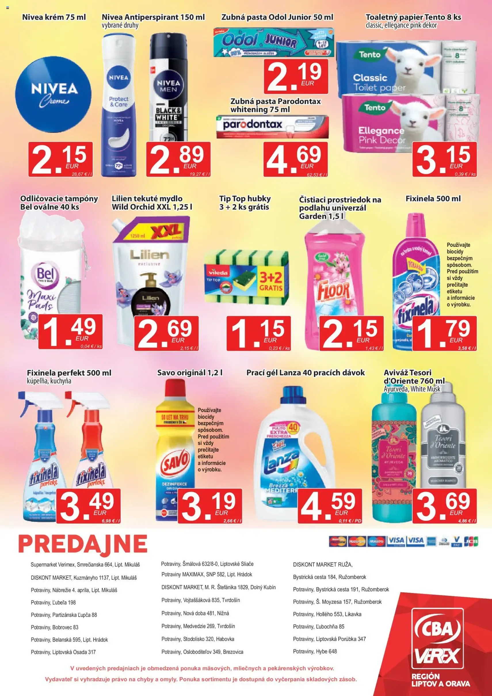 CBA Verex leták - platný leták od 19.03.2026 strana 12 z 12