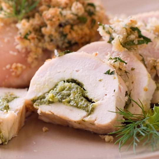 Anteprima ricetta Petti di pollo ripieni d'aglio orsino