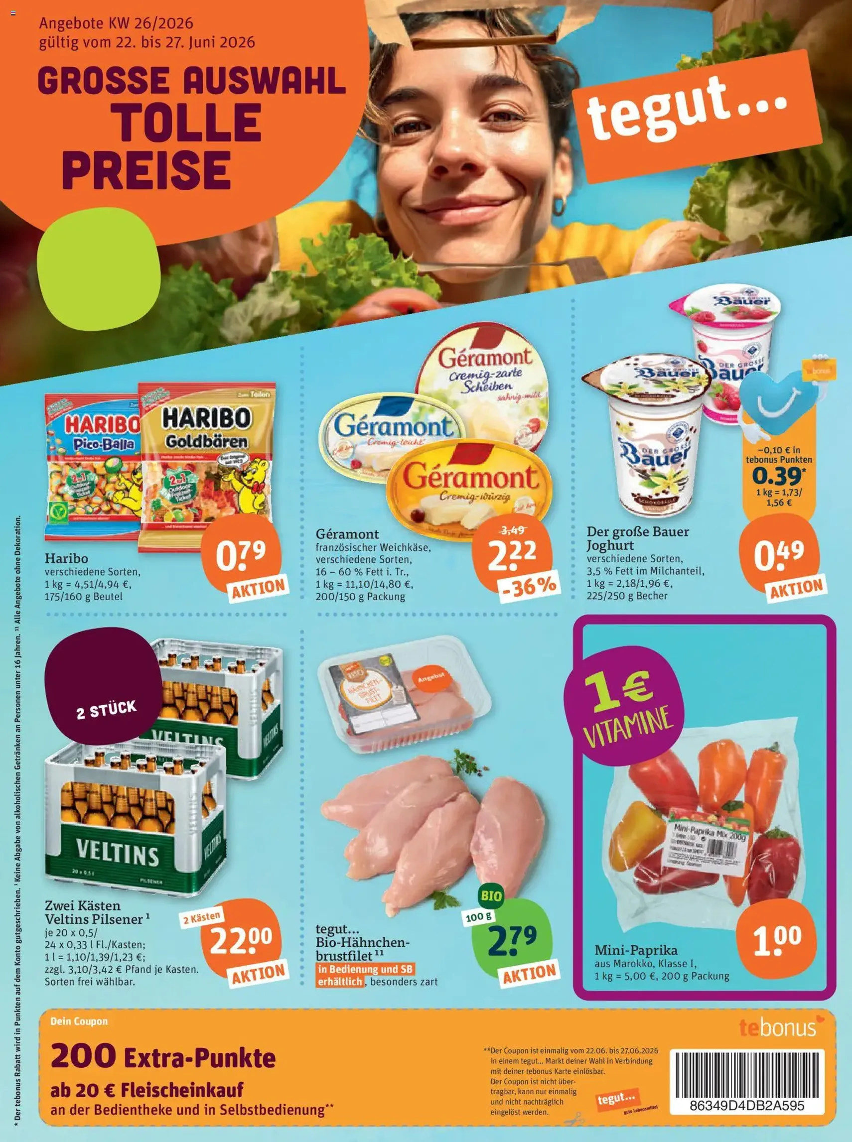 Tegut Prospekt - Gültiger Prospekt ab 22.06.2026, Seite 3 von insgesamt 23