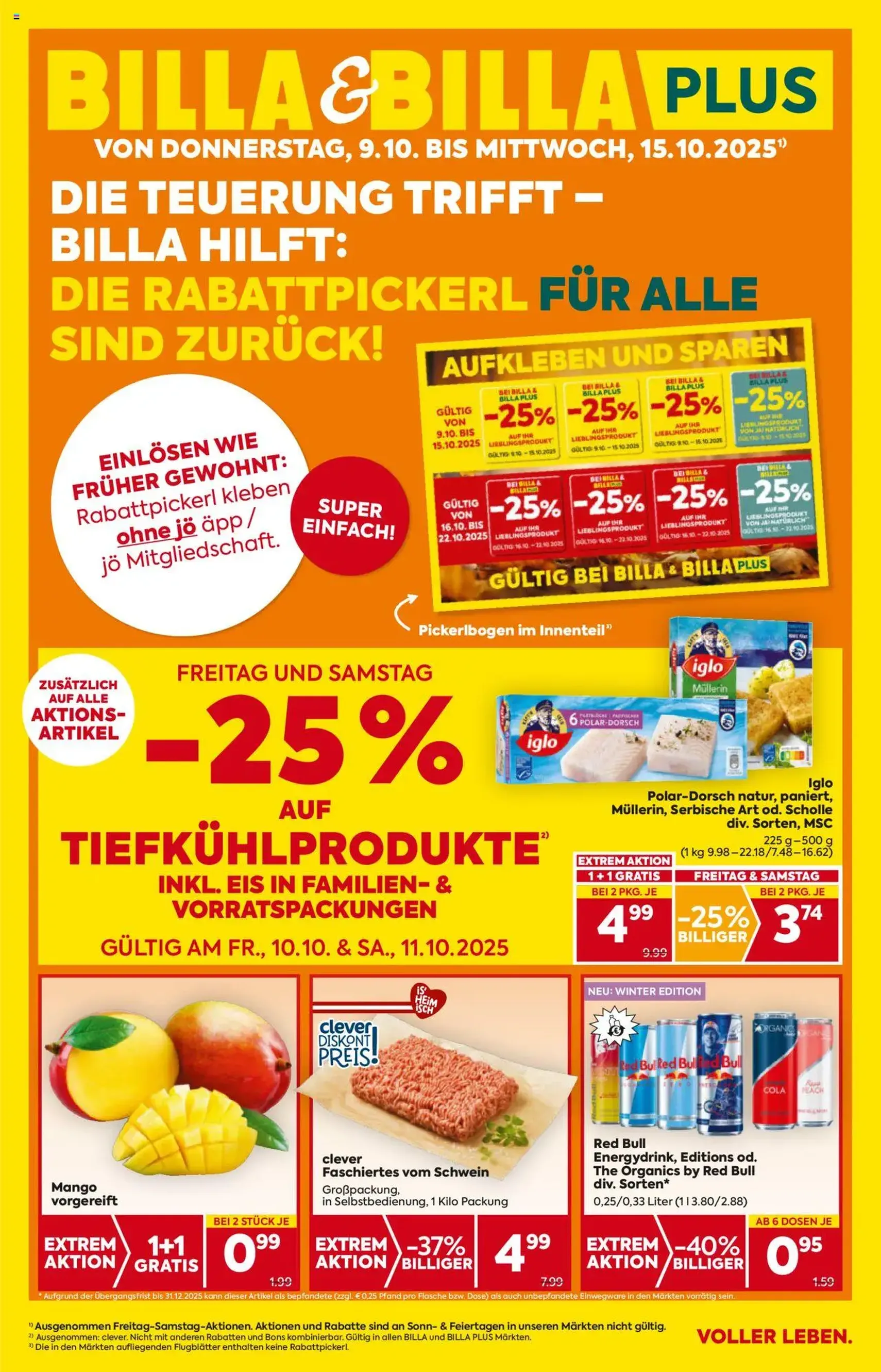 Billa Flugblatt - Gültiger Prospekt ab 09.10.2025, Seite 1 von insgesamt 20 Billa Flugblatt - Gültiger Prospekt ab 09.10.2025, Seite 1 von insgesamt 20