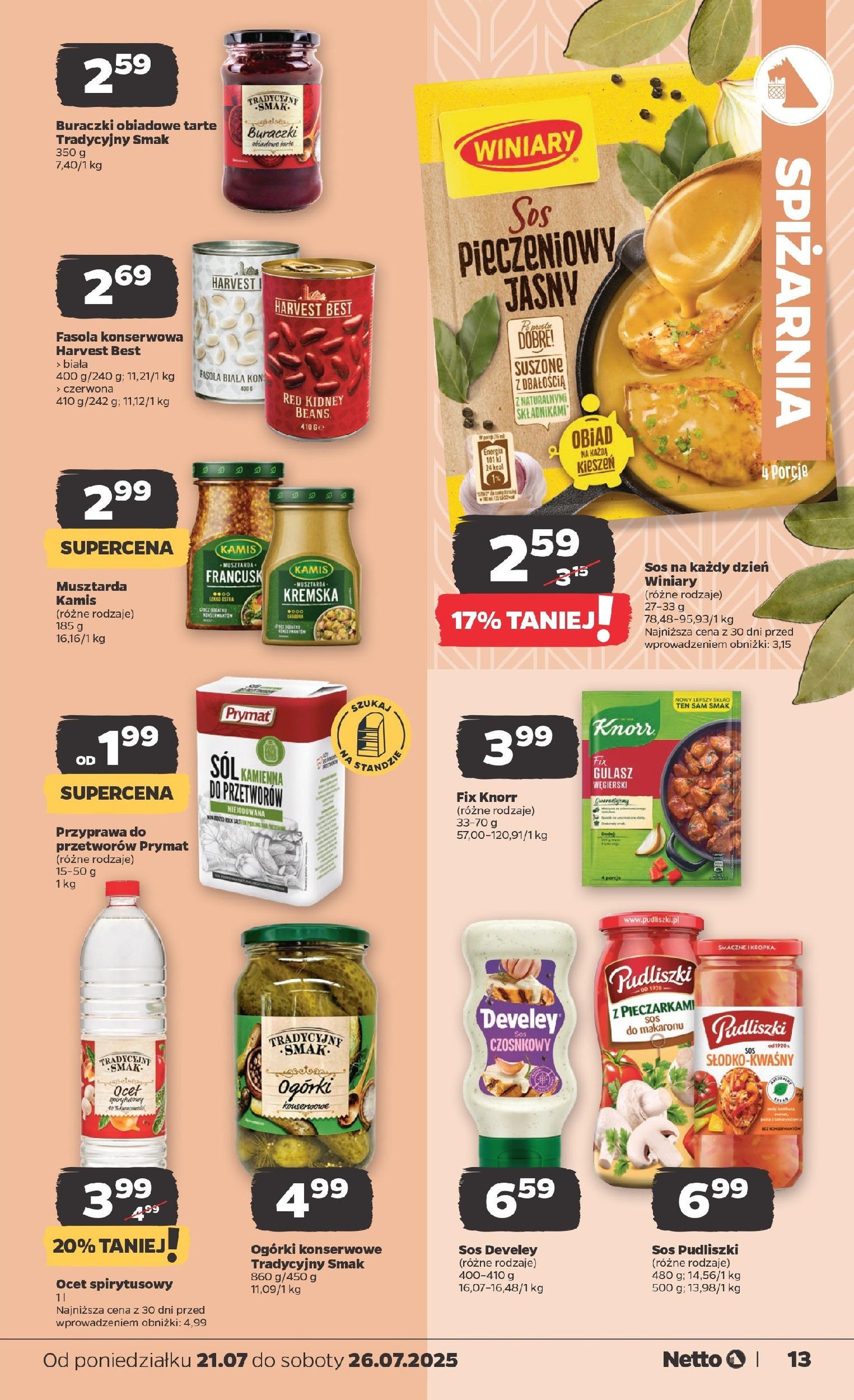 Netto gazetka - Spożywcza - ważny gazetka od 21.07.2025 strona 13 z 31
