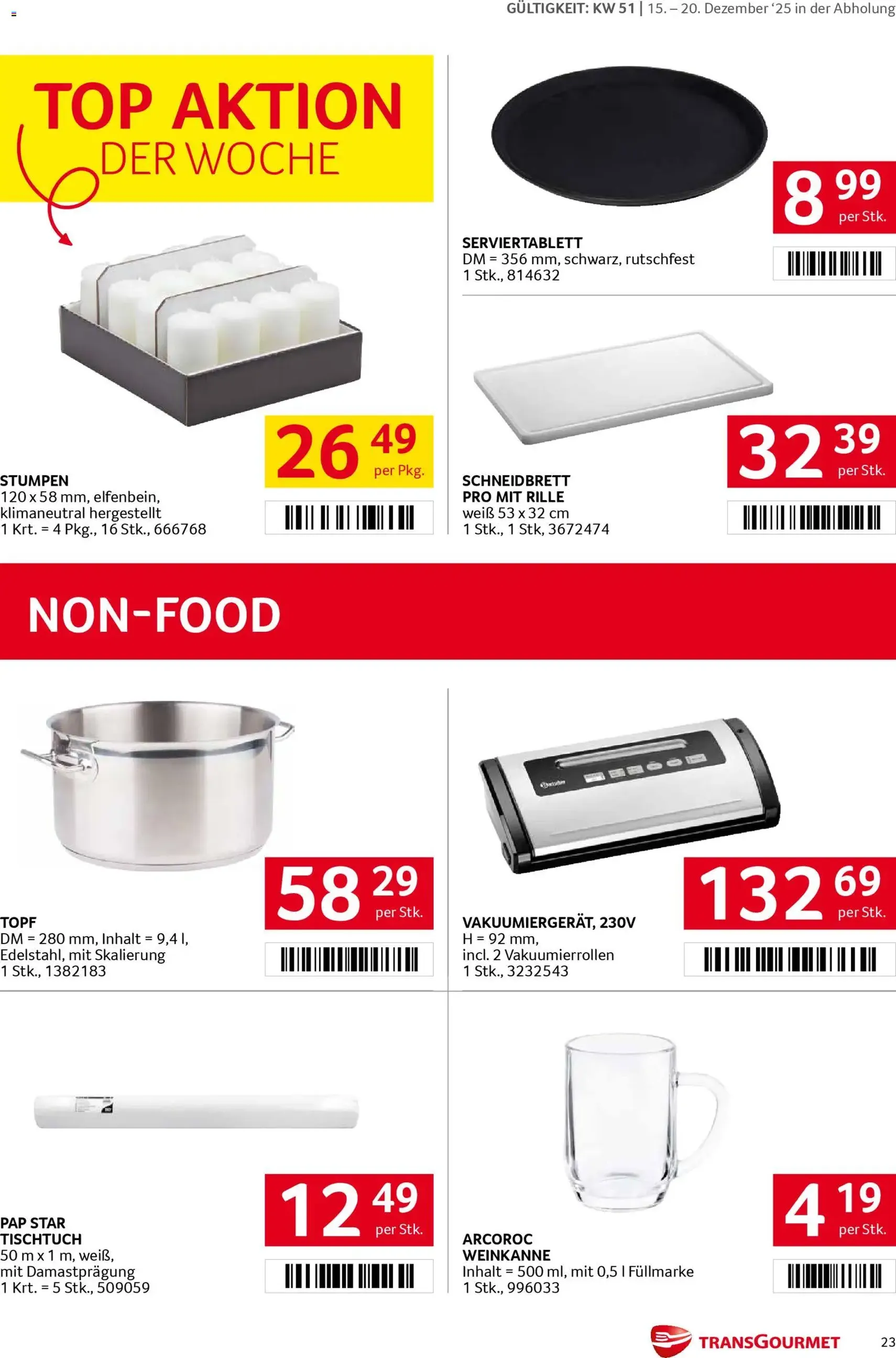 Transgourmet Flugblatt - Gültiger Prospekt ab 15.12.2025, Seite 22 von insgesamt 39