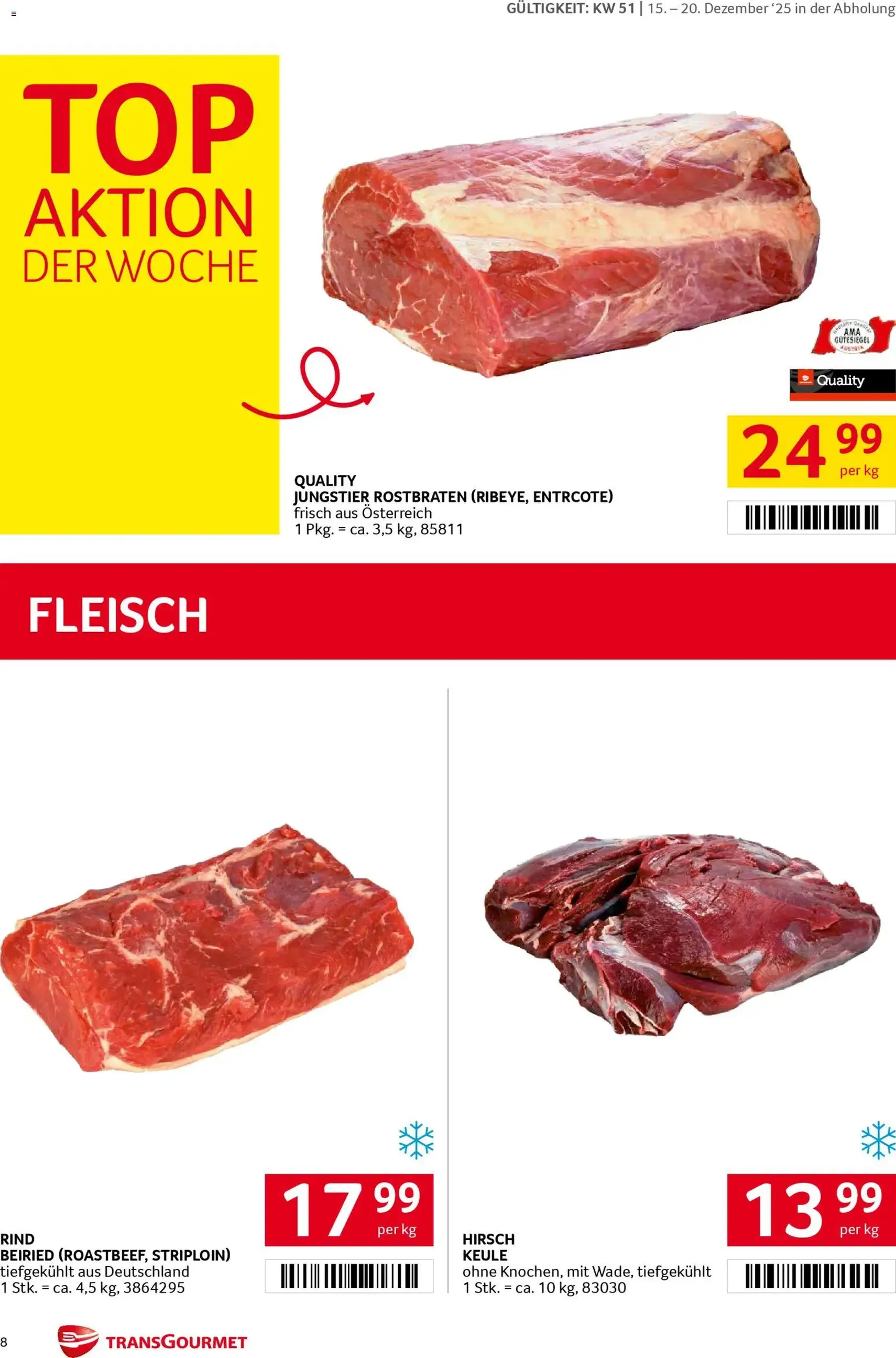 Transgourmet Flugblatt - Gültiger Prospekt ab 15.12.2025, Seite 8 von insgesamt 39