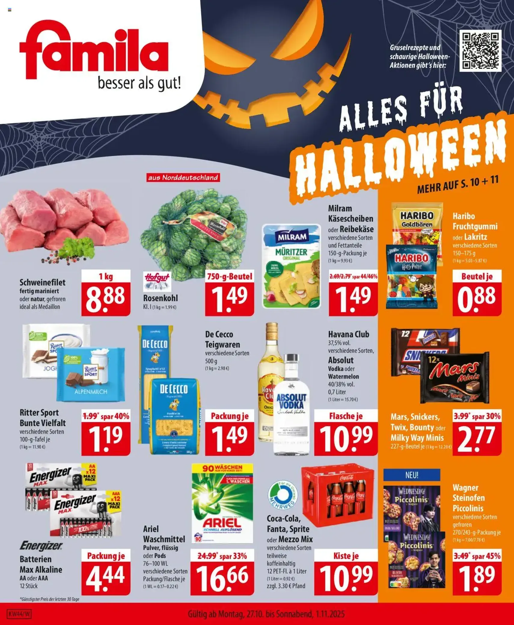 Famila Prospekt - Gültiger Prospekt ab 27.10.2025, Seite 1 von insgesamt 24 Famila Prospekt - Gültiger Prospekt ab 27.10.2025, Seite 1 von insgesamt 24