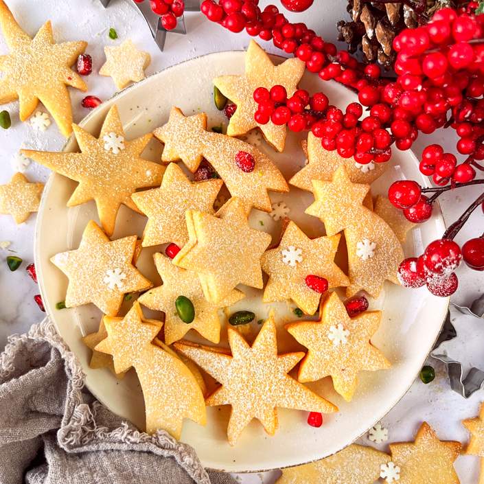 Mandlové linecké sušenky s vanilkou