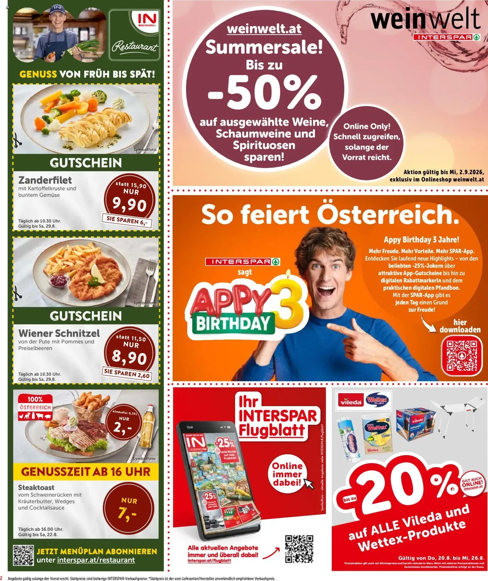 Interspar - Flugblatt - Gültiger Prospekt ab 20.08.2026, Seite 2 von insgesamt 16