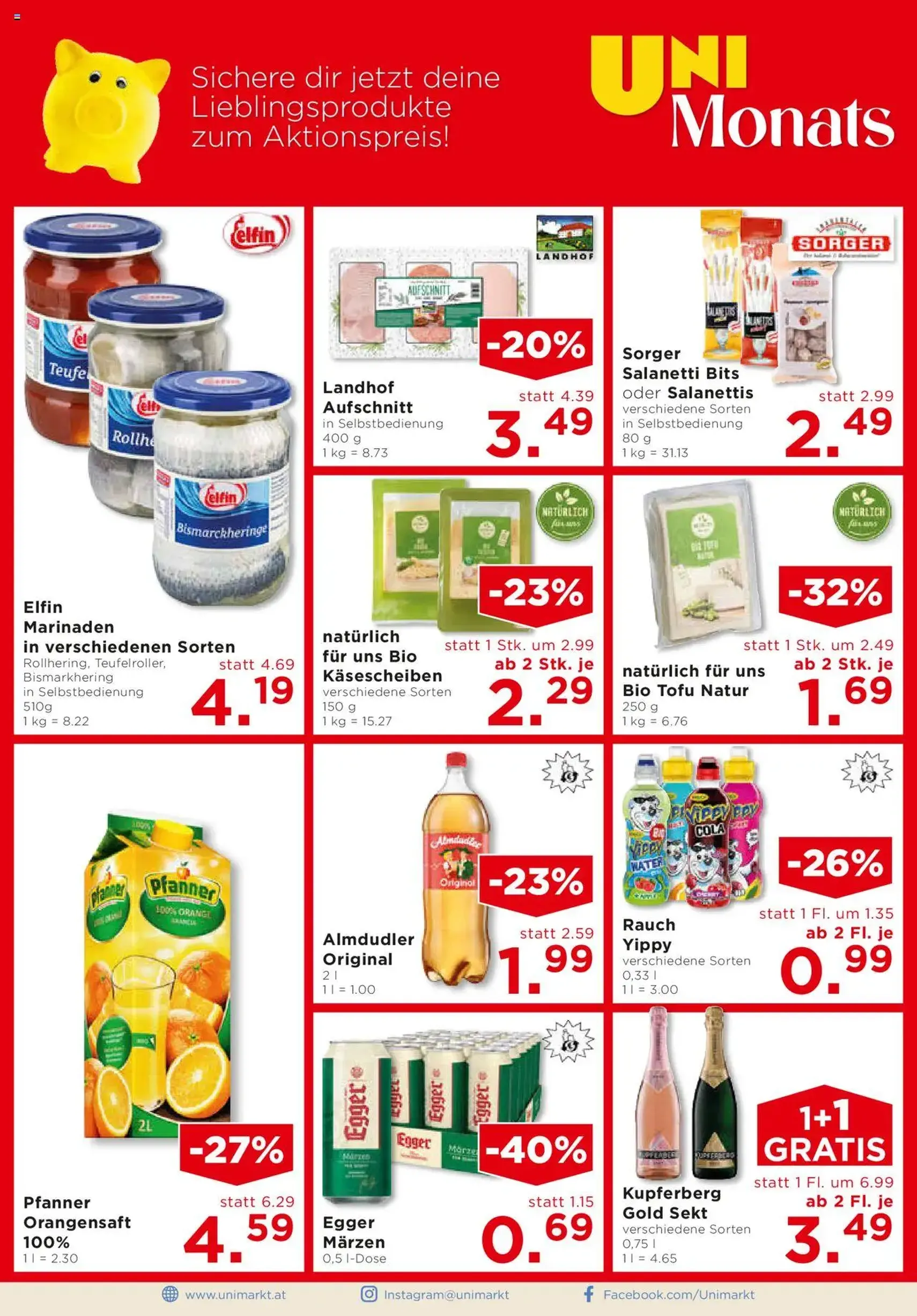 Unimarkt Flugblatt - Gültiger Prospekt ab 01.10.2025, Seite 14 von insgesamt 20 Unimarkt Flugblatt - Gültiger Prospekt ab 01.10.2025, Seite 14 von insgesamt 20