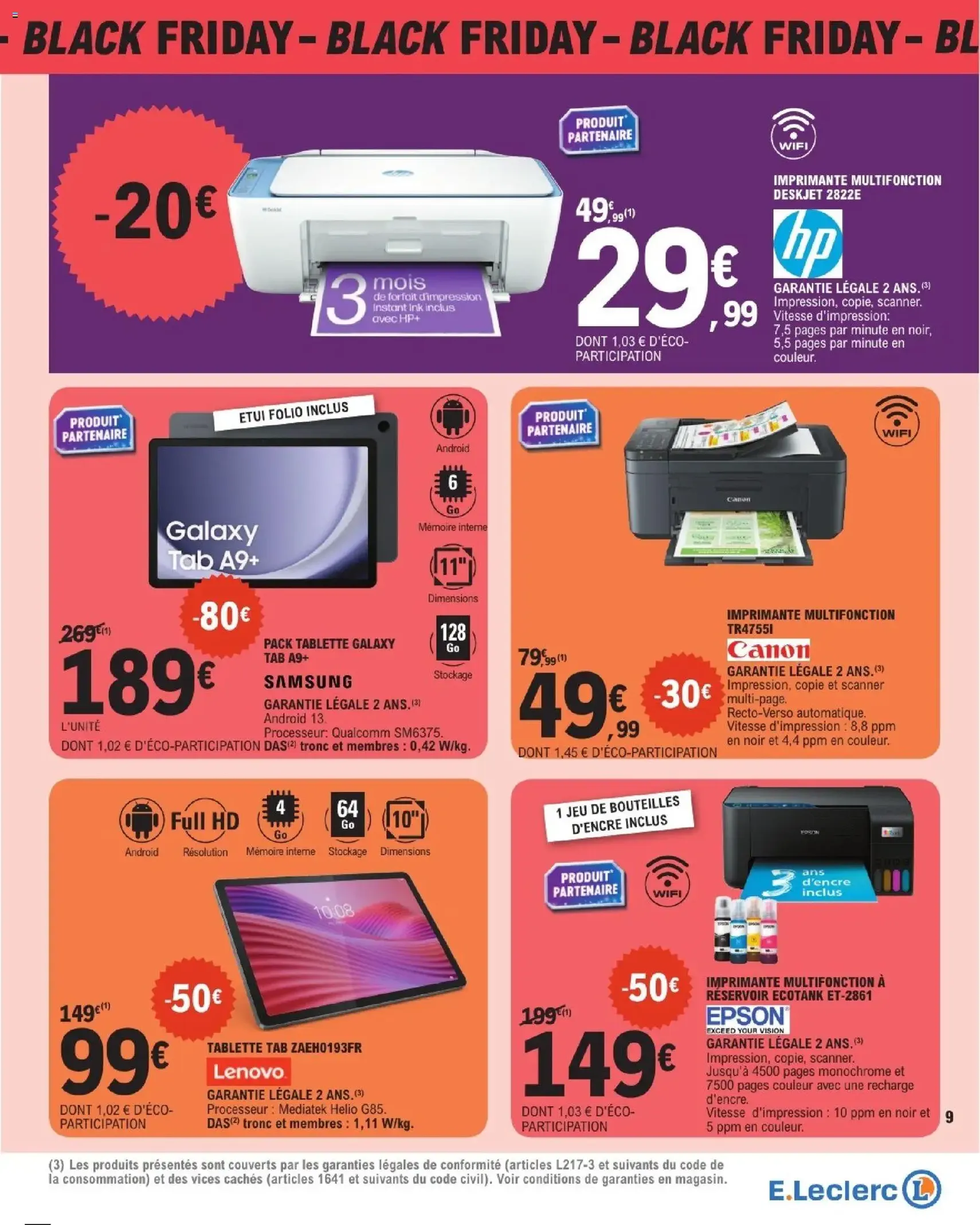 E.Leclerc Black Friday - brochure valable à partir du 21/11/2025, page 9 sur 20
