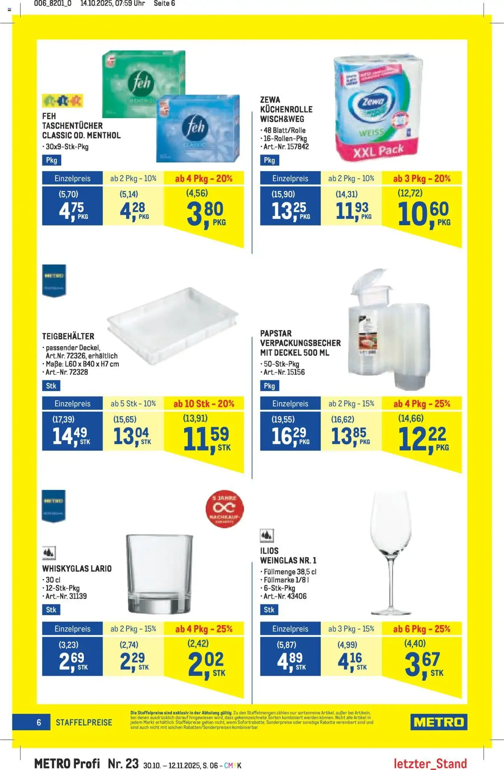 Metro angebote Profi - Gültiger Prospekt ab 30.10.2025, Seite 6 von insgesamt 64 Metro angebote Profi - Gültiger Prospekt ab 30.10.2025, Seite 6 von insgesamt 64