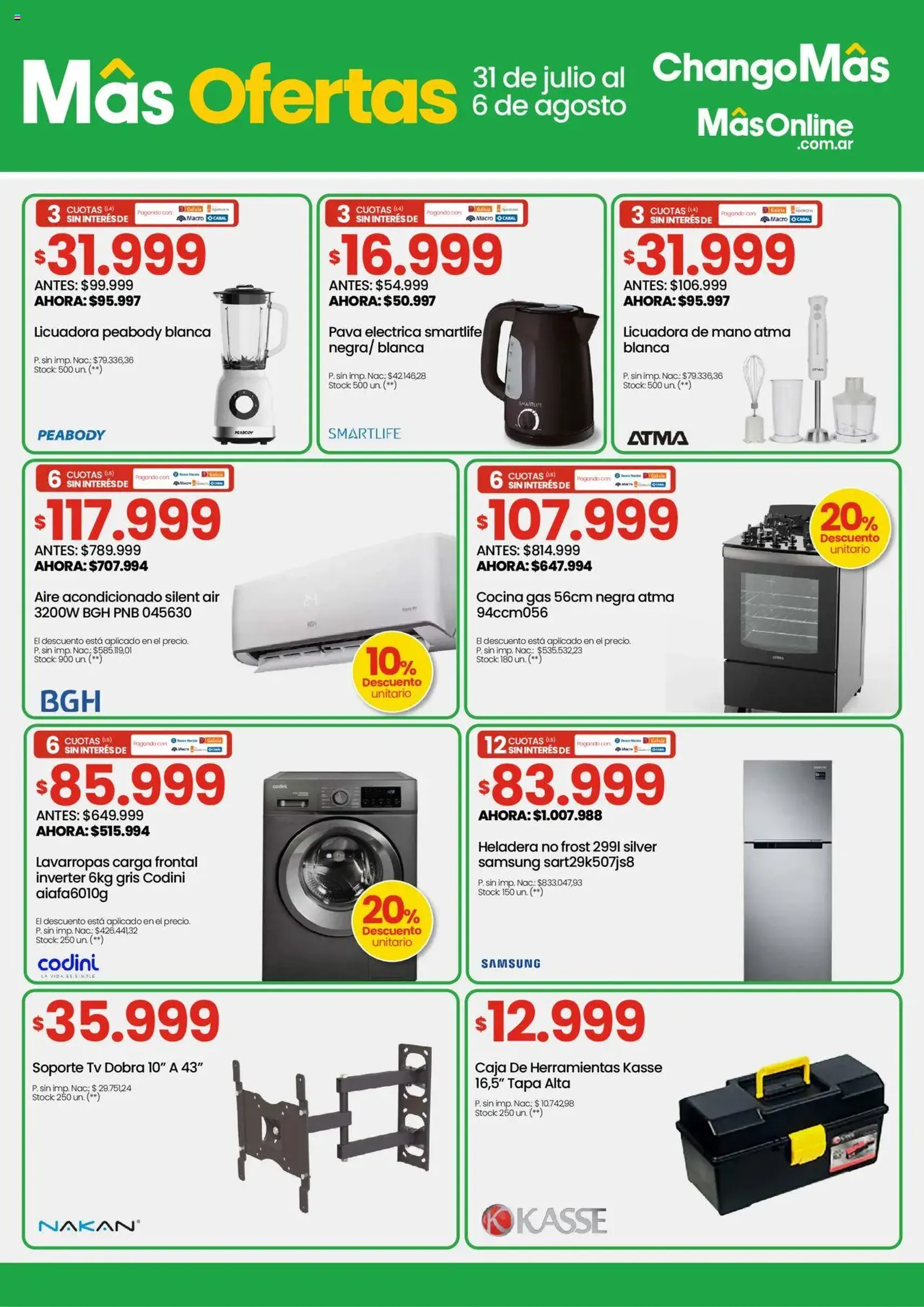 Changomas ofertas - folleto válido desde 31/07/2025 página 9 de 12 Changomas ofertas - folleto válido desde 31/07/2025 página 9 de 12