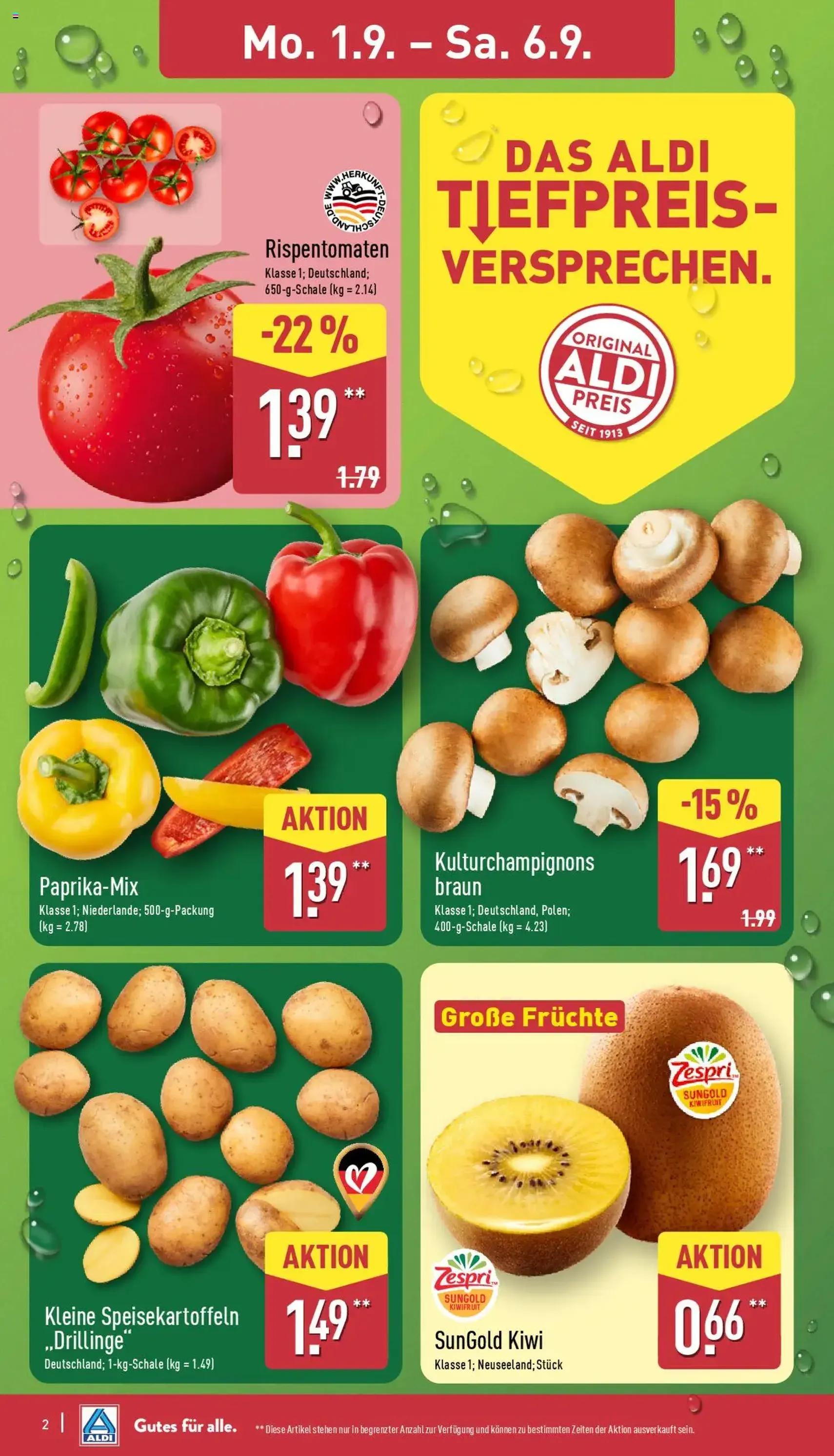 Aldi Prospekt - Gültiger Prospekt ab 01.09.2025, Seite 2 von insgesamt 43 Aldi Prospekt - Gültiger Prospekt ab 01.09.2025, Seite 2 von insgesamt 43