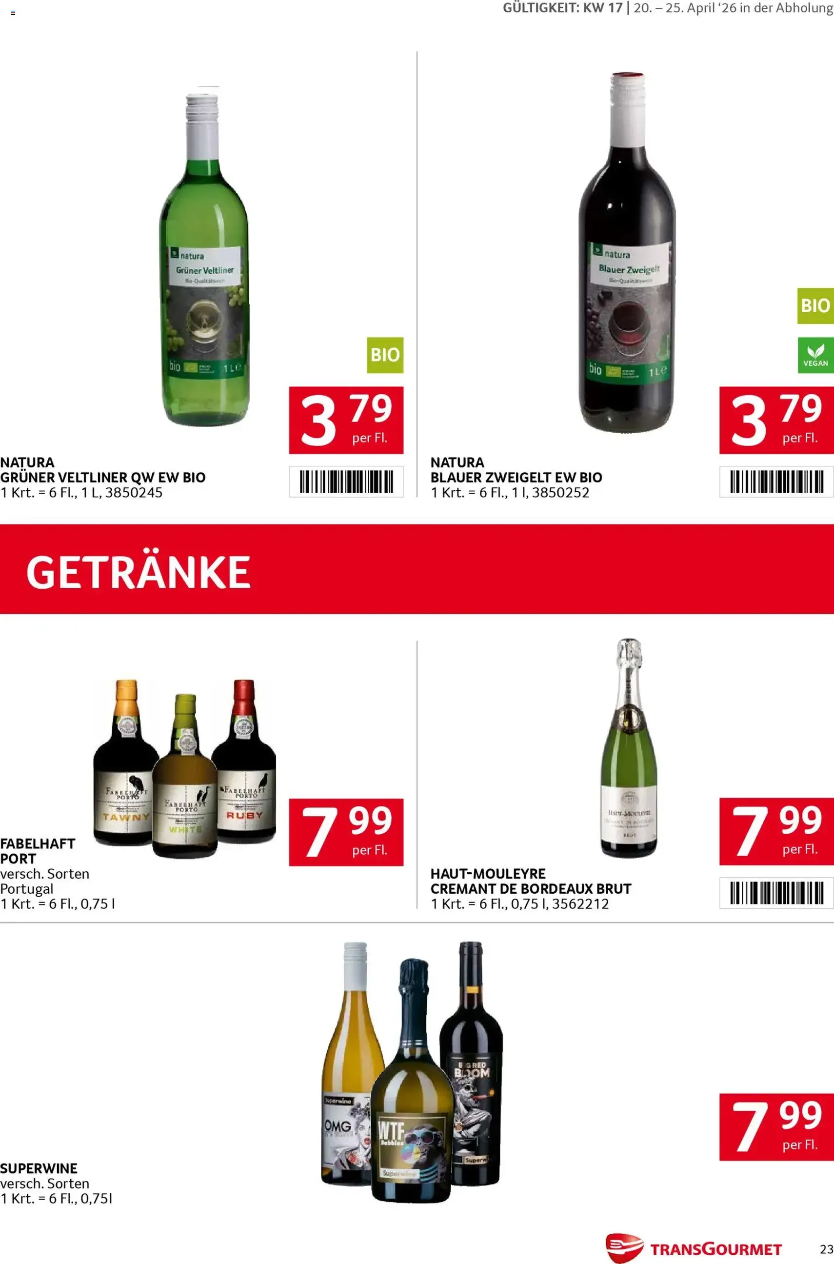 Transgourmet Flugblatt - Gültiger Prospekt ab 20.04.2026, Seite 23 von insgesamt 32
