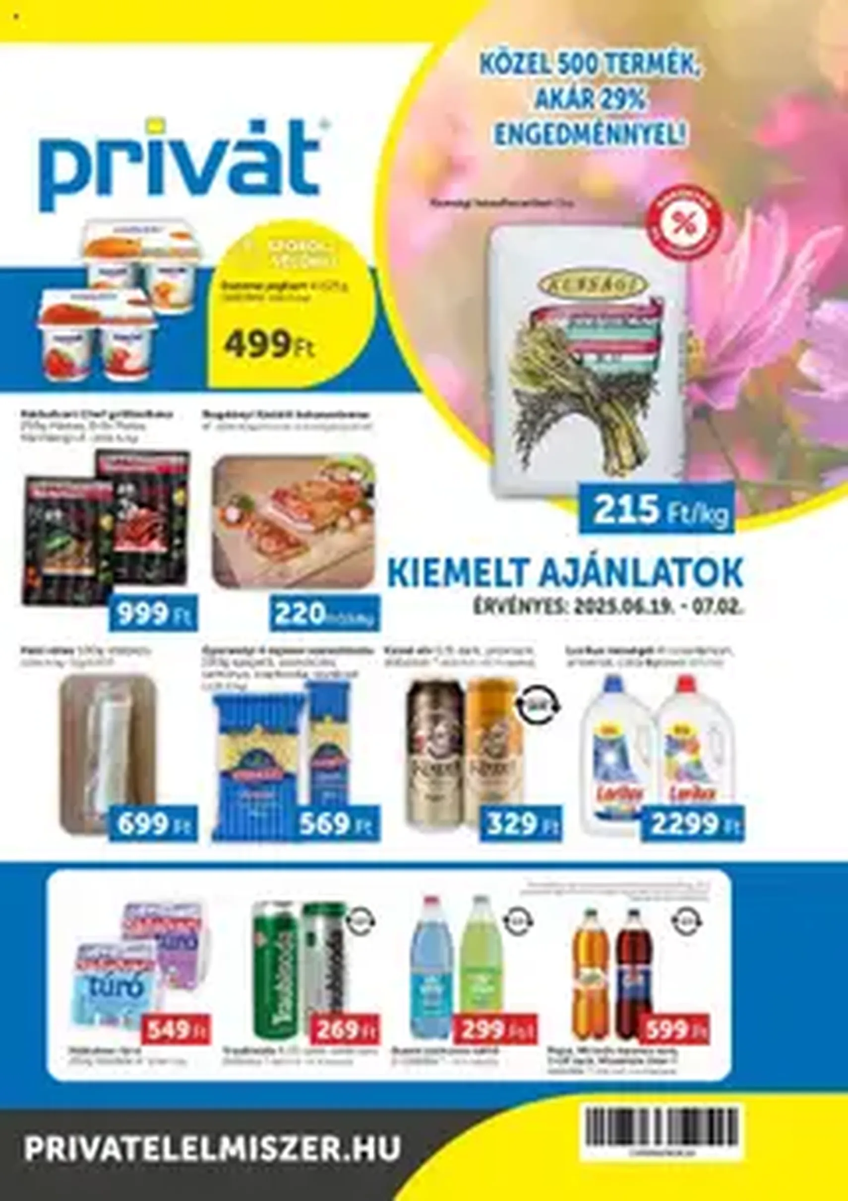 PRIVÁT Akciós újság - 2025.06.19. érvényes szórólap 1 oldal 1 oldalból