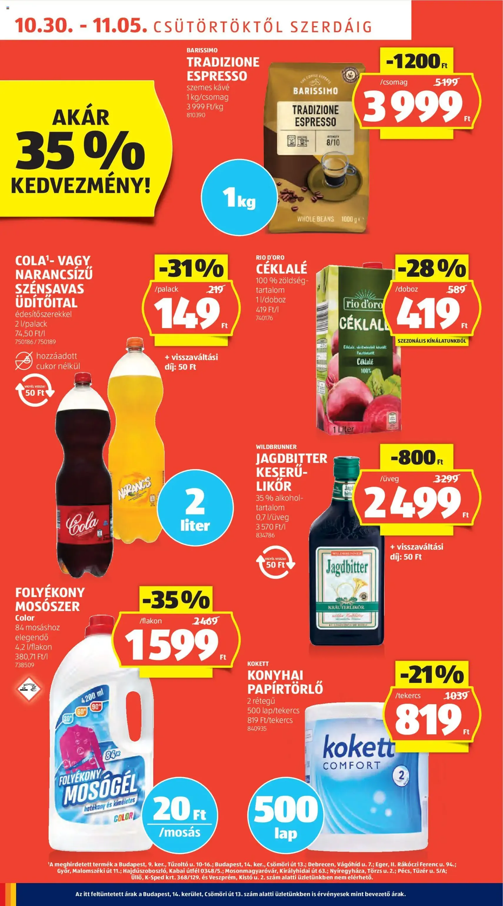 Aldi Akciós újság - 2025.10.30. érvényes szórólap 16 oldal 55 oldalból Aldi Akciós újság - 2025.10.30. érvényes szórólap 16 oldal 55 oldalból