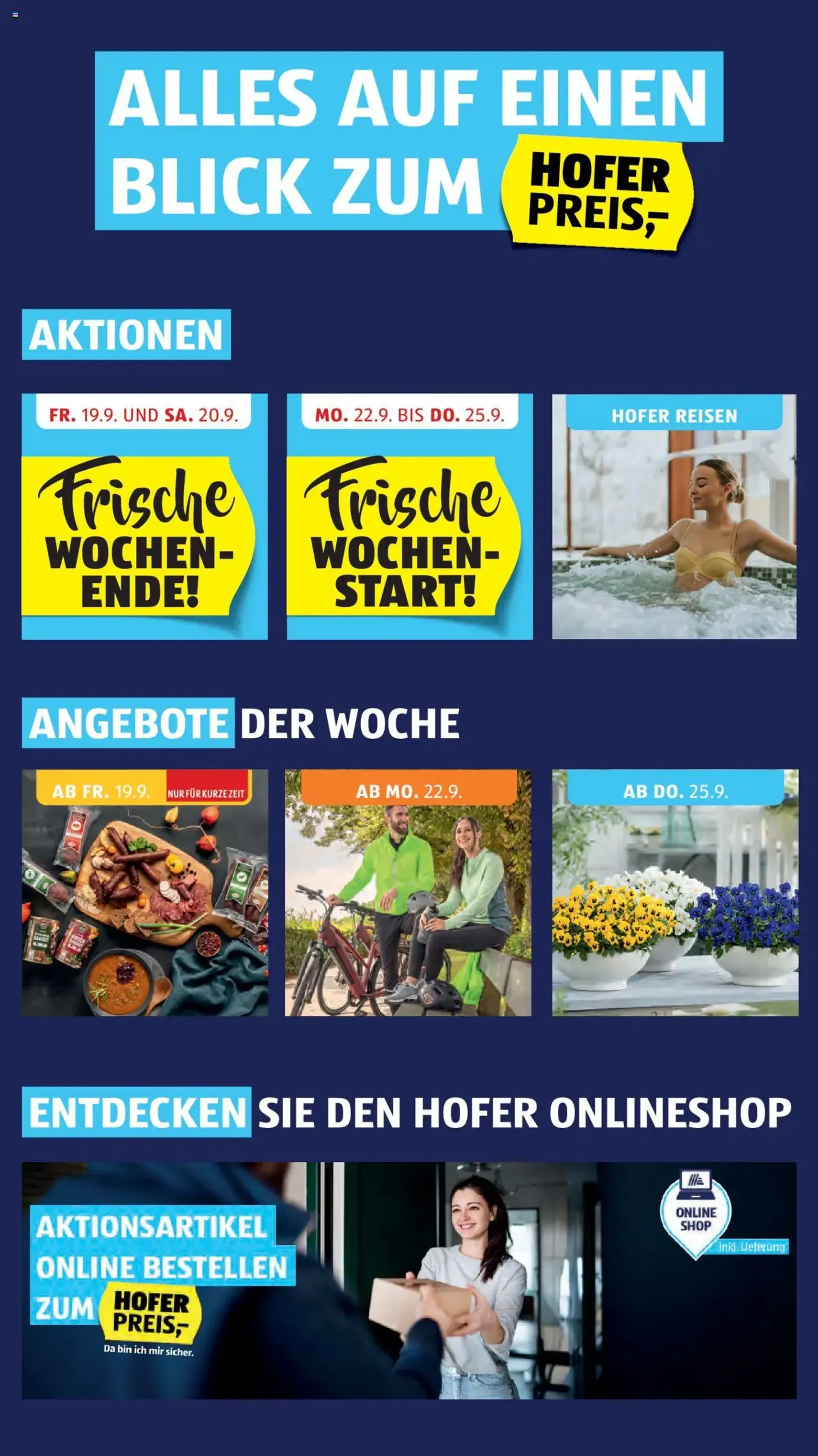 Hofer Flugblatt - Gültiger Prospekt ab 19.09.2025, Seite 2 von insgesamt 49
