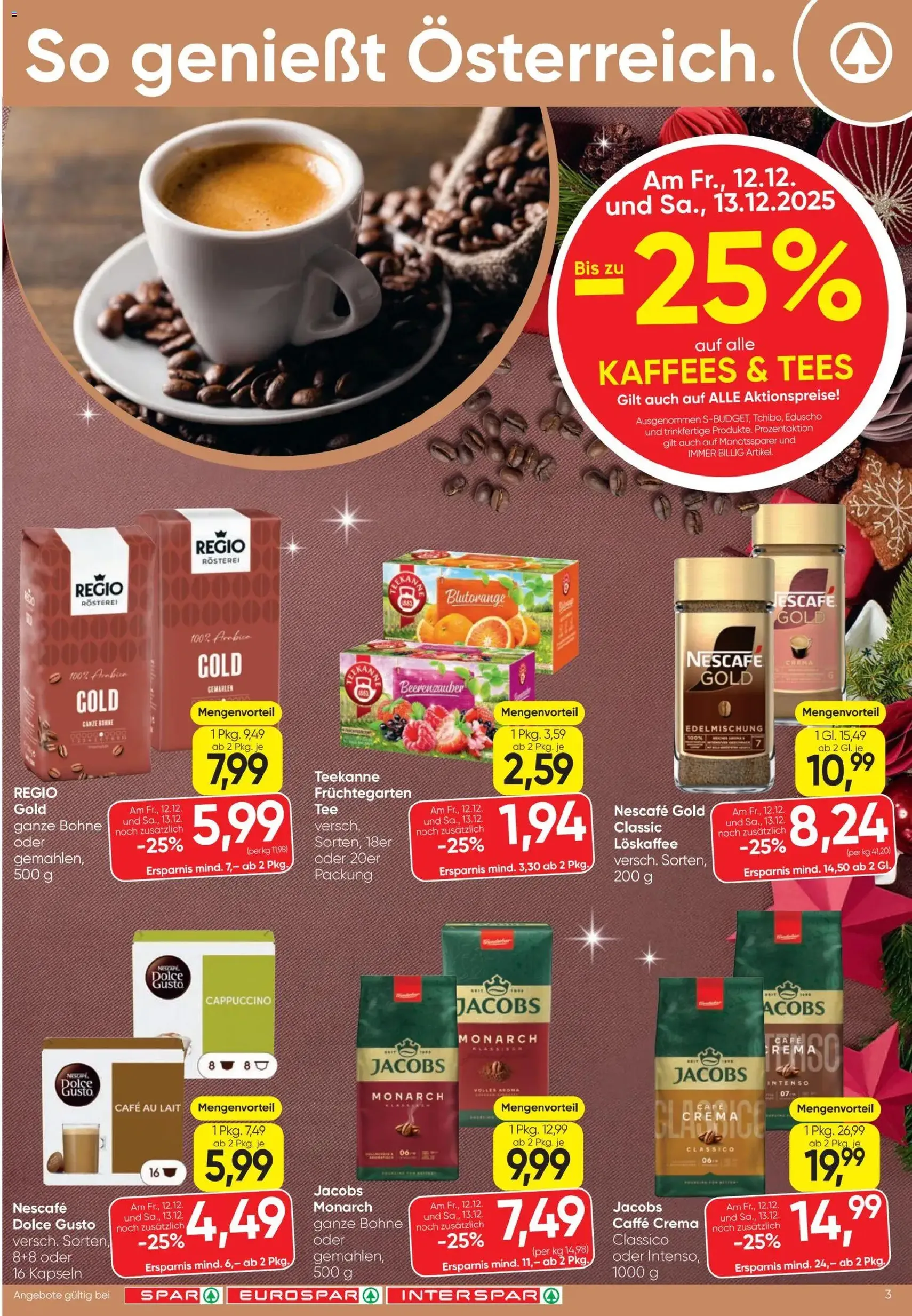 Spar Flugblatt - Gültiger Prospekt ab 11.12.2025, Seite 3 von insgesamt 16