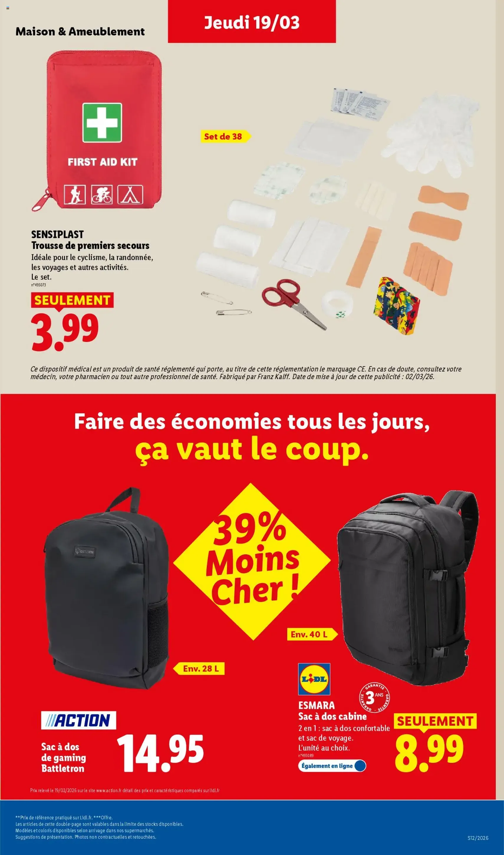 LIDL catalogue semaine 12 - brochure valable à partir du 19/03/2026, page 45 sur 59