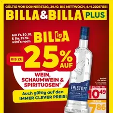 Billa Flugblatt - Prospekt Vorschau gültig ab 29.10.2026