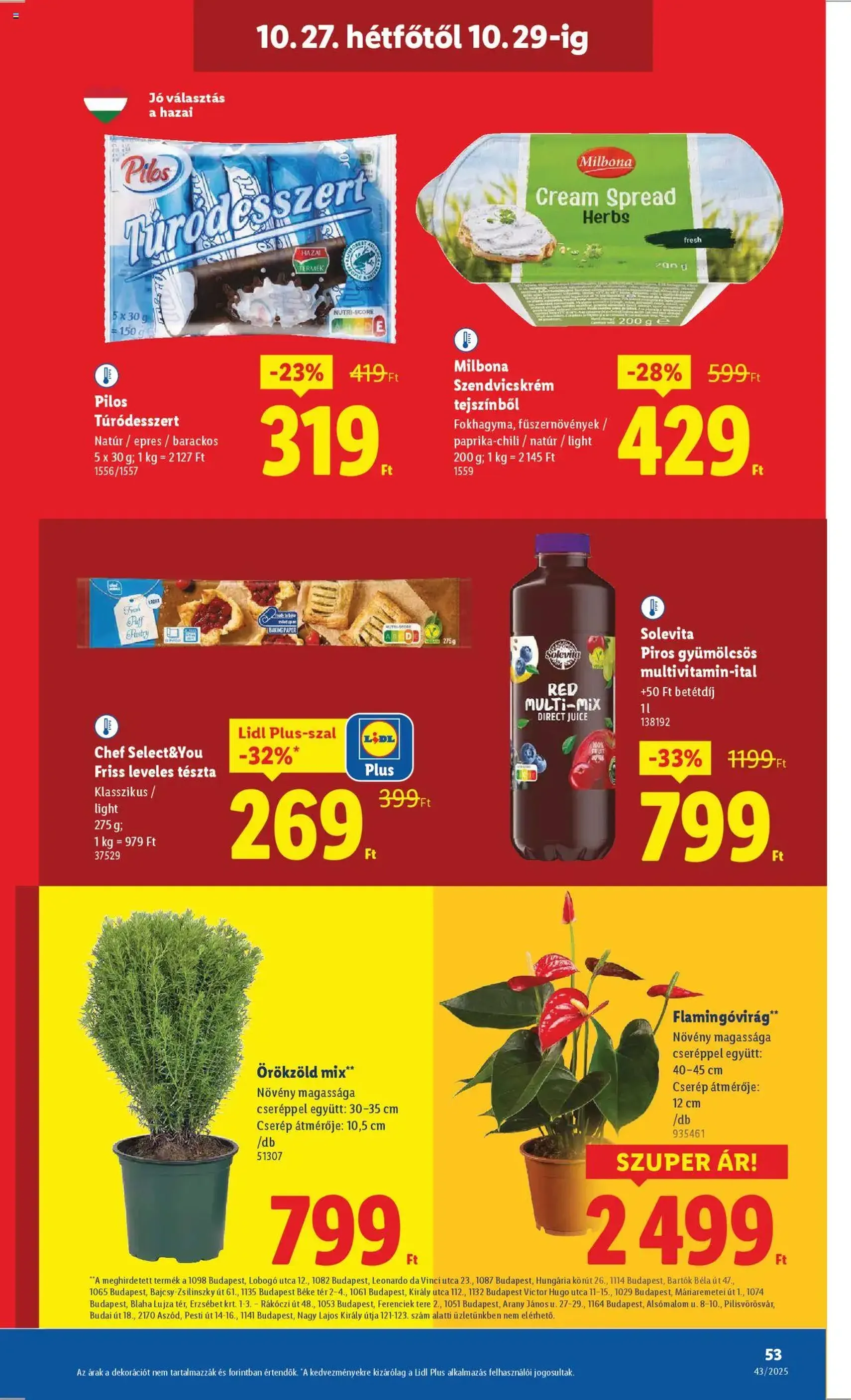 Lidl Akciós újság - 2025.10.22. érvényes szórólap 53 oldal 64 oldalból Lidl Akciós újság - 2025.10.22. érvényes szórólap 53 oldal 64 oldalból