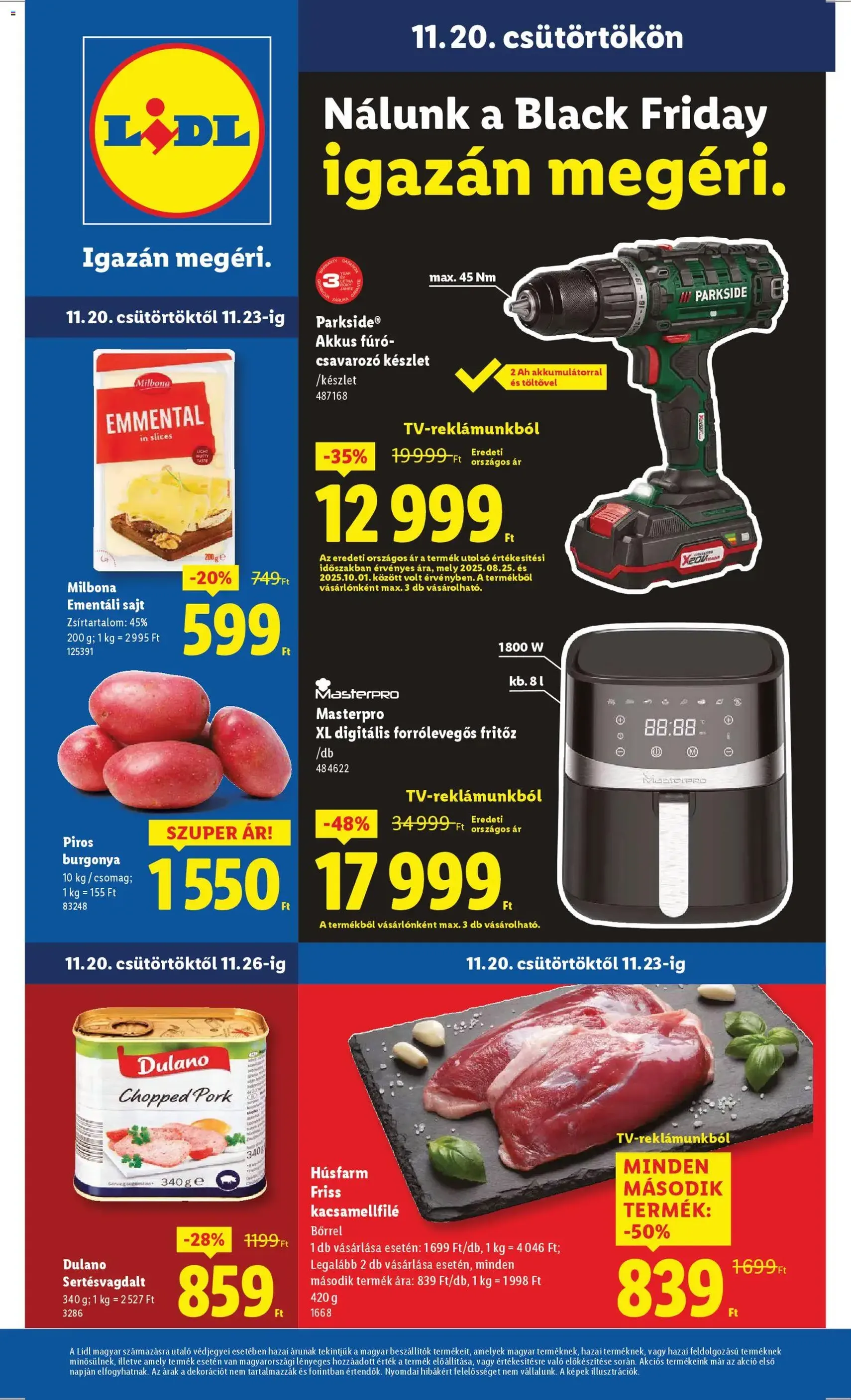 Lidl Black Friday - 2025.11.20. érvényes szórólap 1 oldal 66 oldalból