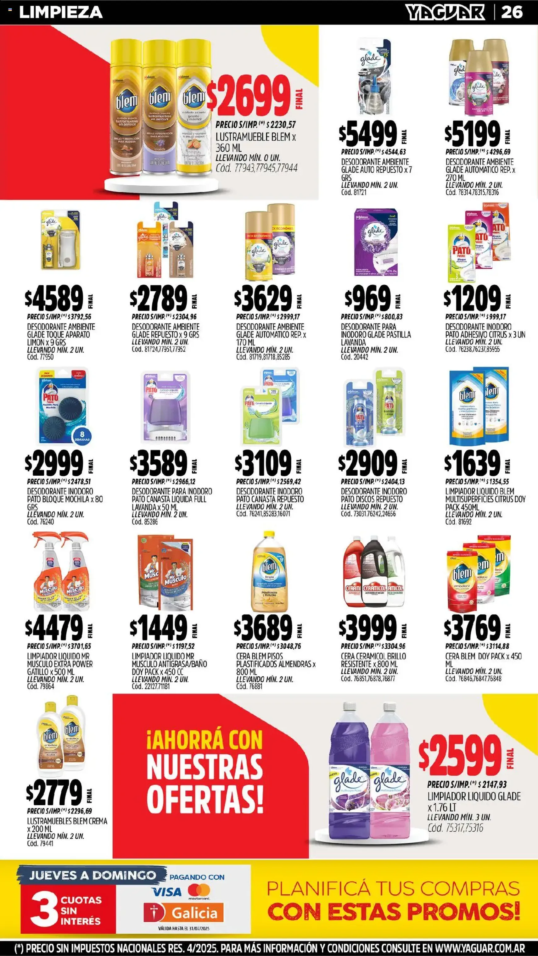 Yaguar catálogo - folleto válido desde 21/07/2025 página 28 de 33 Yaguar catálogo - folleto válido desde 21/07/2025 página 28 de 33