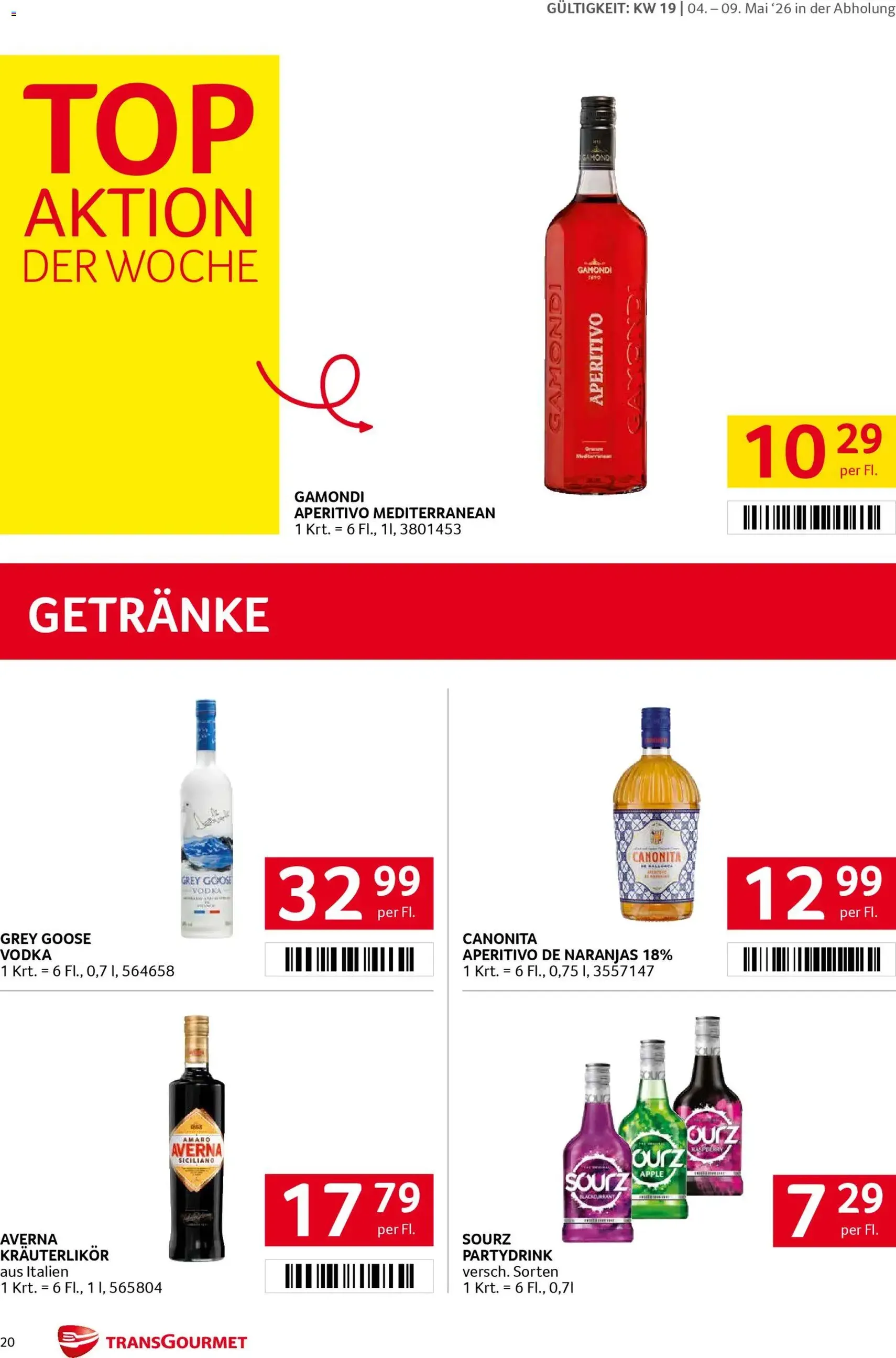 Transgourmet Flugblatt - Gültiger Prospekt ab 04.05.2026, Seite 20 von insgesamt 32