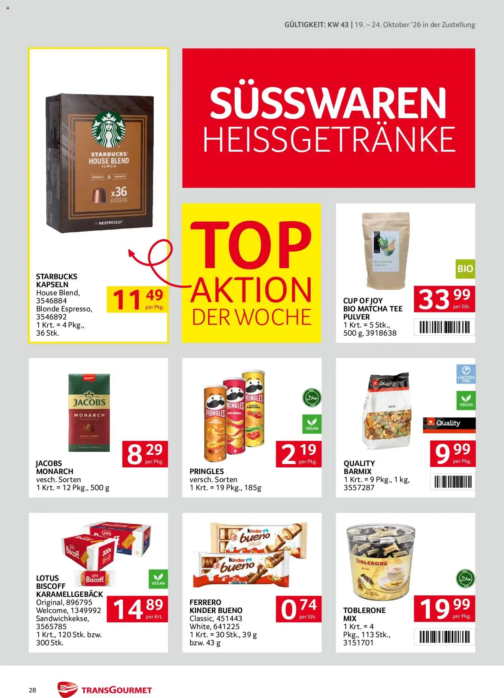 Transgourmet Flugblatt - Gültiger Prospekt ab 19.10.2026, Seite 28 von insgesamt 40