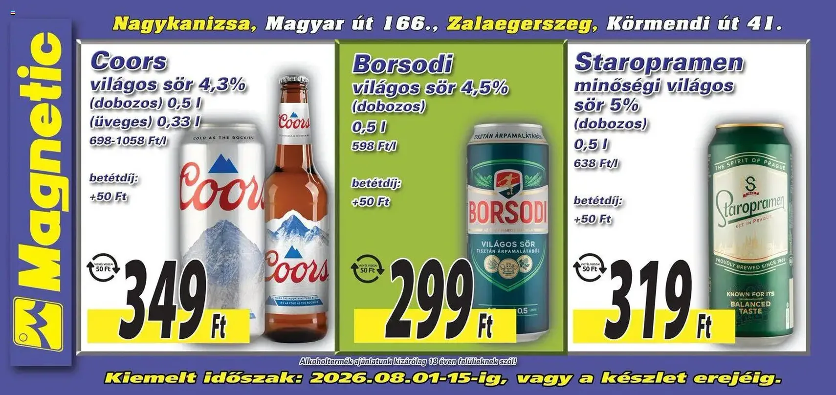 Magnetic Aktuális óriásplakátok - 2026.08.01. érvényes szórólap 2 oldal 5 oldalból