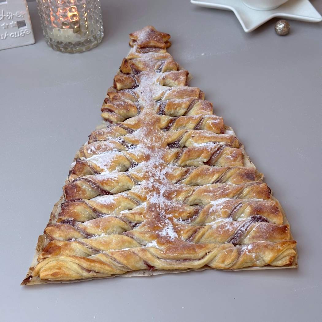 Vánoční stromeček z listového těsta