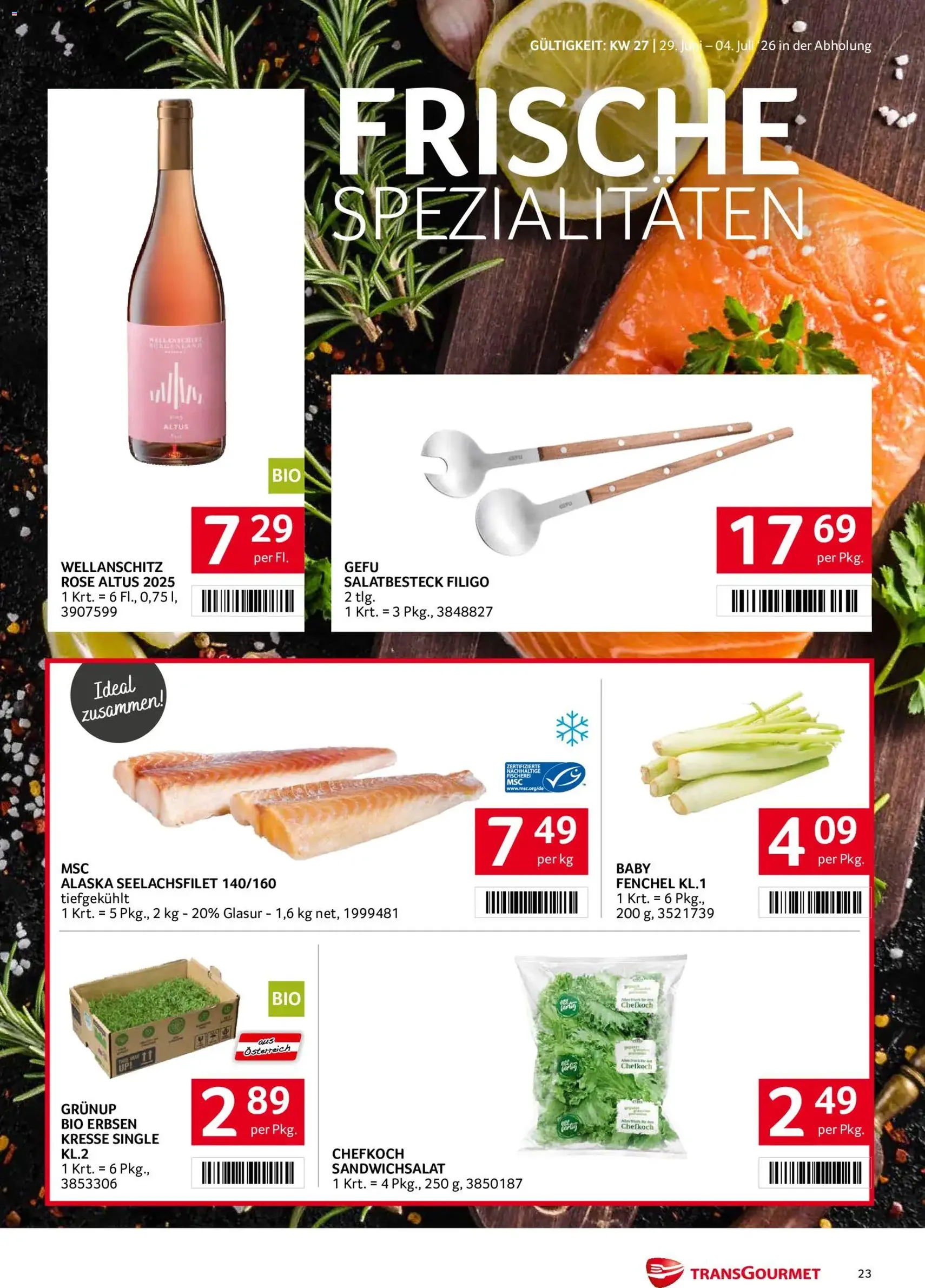 Transgourmet Flugblatt - Gültiger Prospekt ab 29.06.2026, Seite 23 von insgesamt 28