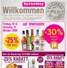 Sutterlüty Flugblatt - Prospekt Vorschau gültig ab 09.10.2025