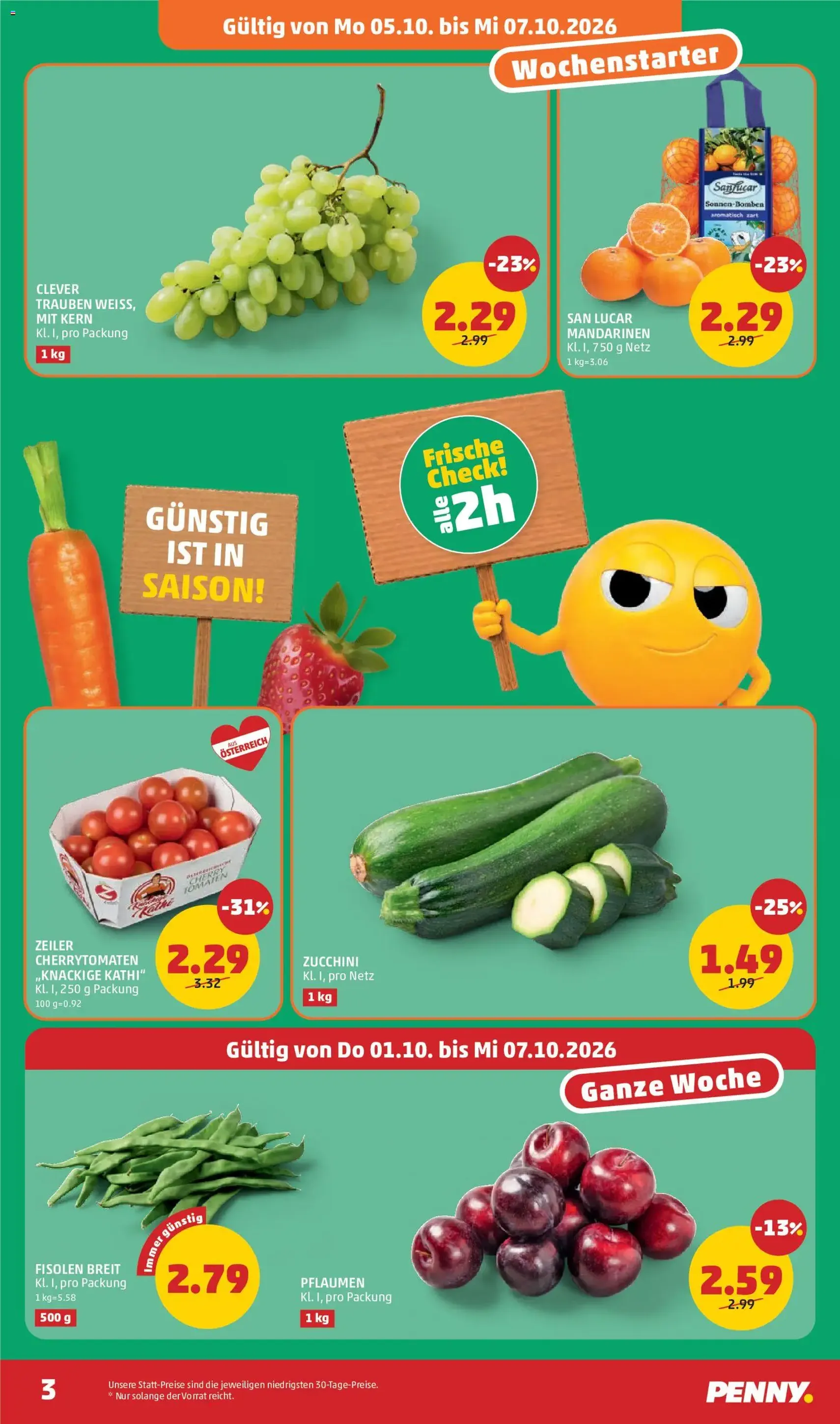 Penny Markt - Flugblatt - Gültiger Prospekt ab 01.10.2026, Seite 3 von insgesamt 32