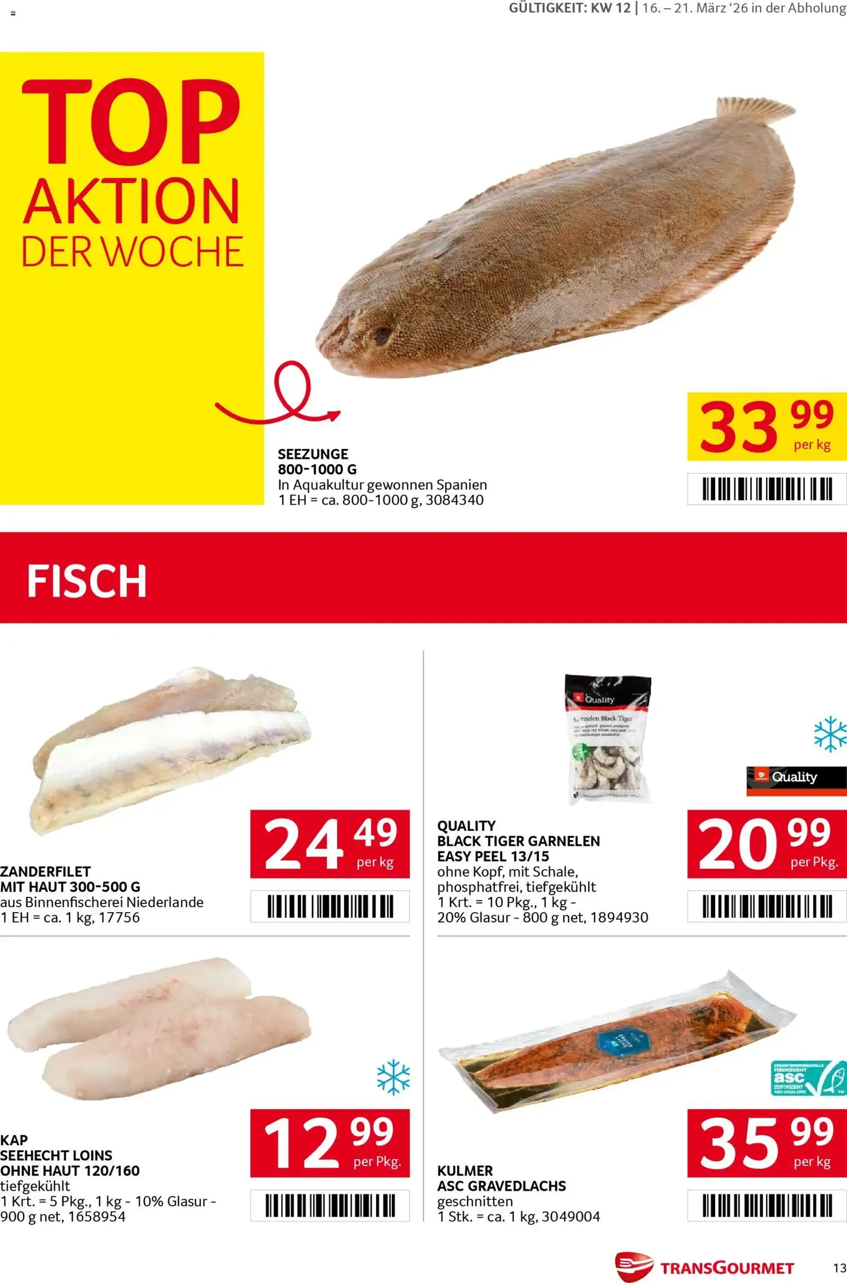 Transgourmet Flugblatt - Gültiger Prospekt ab 16.03.2026, Seite 13 von insgesamt 36