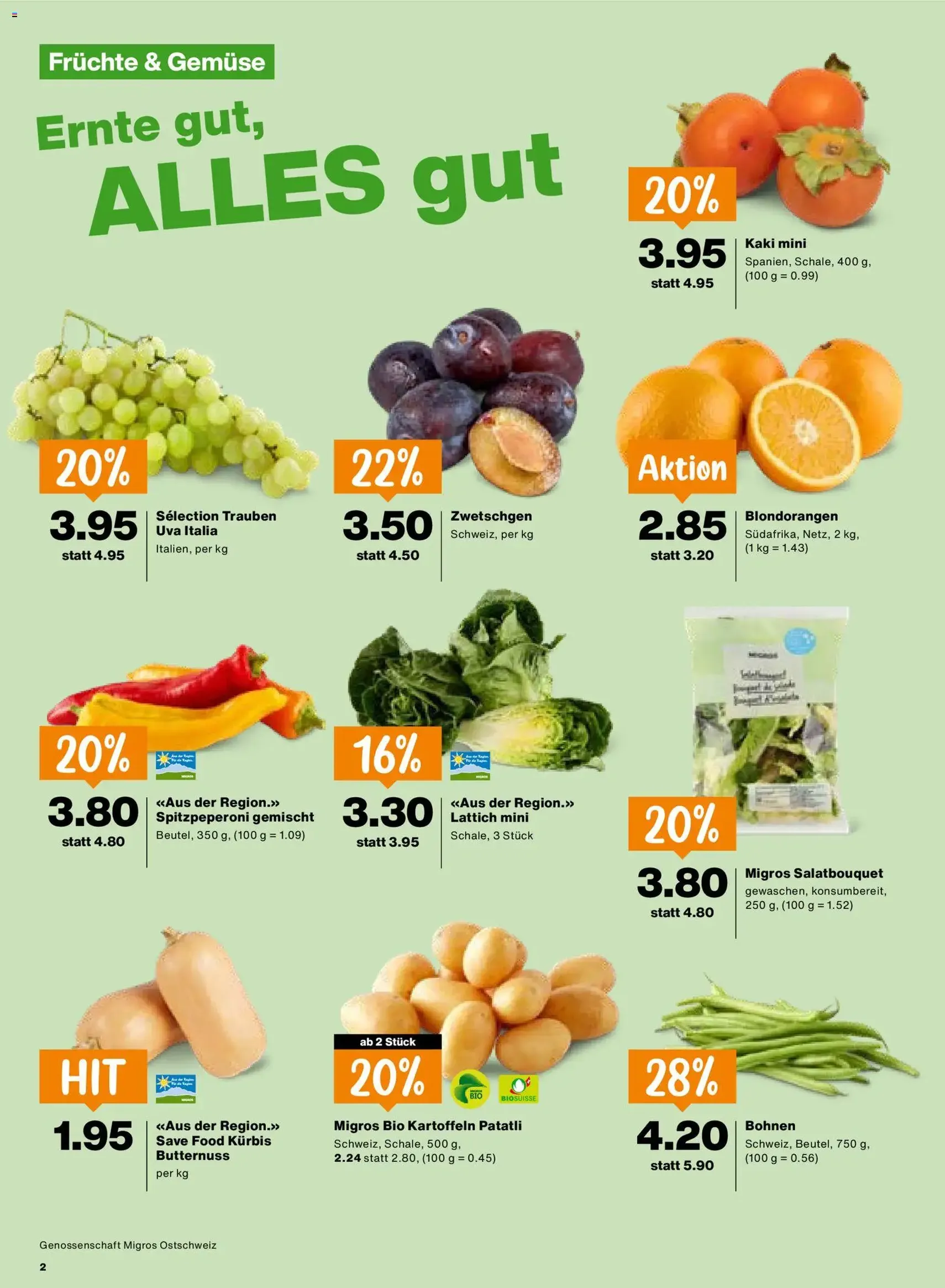 Migros aktionen - Gültiger Prospekt ab 24.09.2026, Seite 2 von insgesamt 24