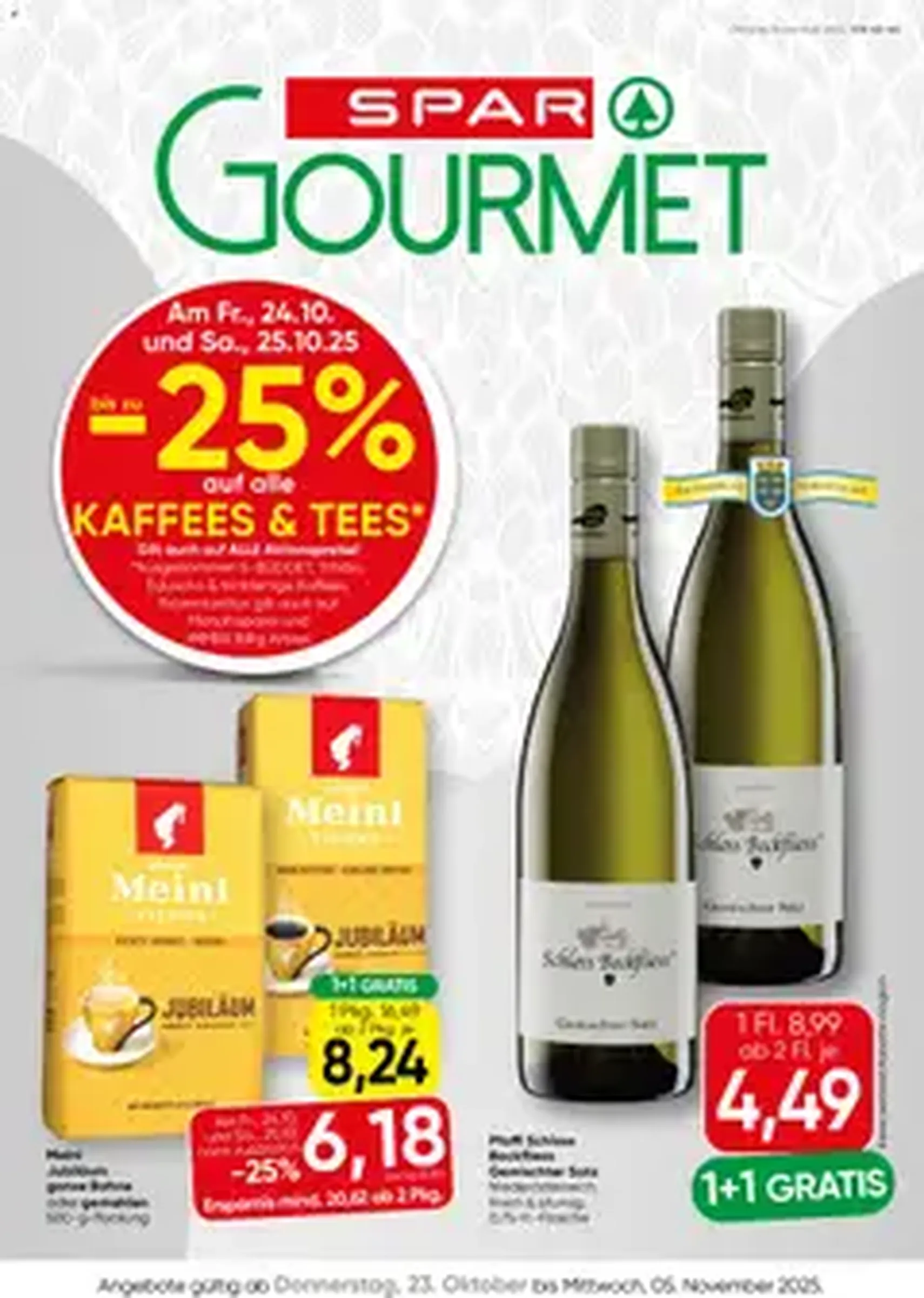 SPAR Gourmet Flugblatt - Gültiger Prospekt ab 23.10.2025, Seite 1 von insgesamt 1