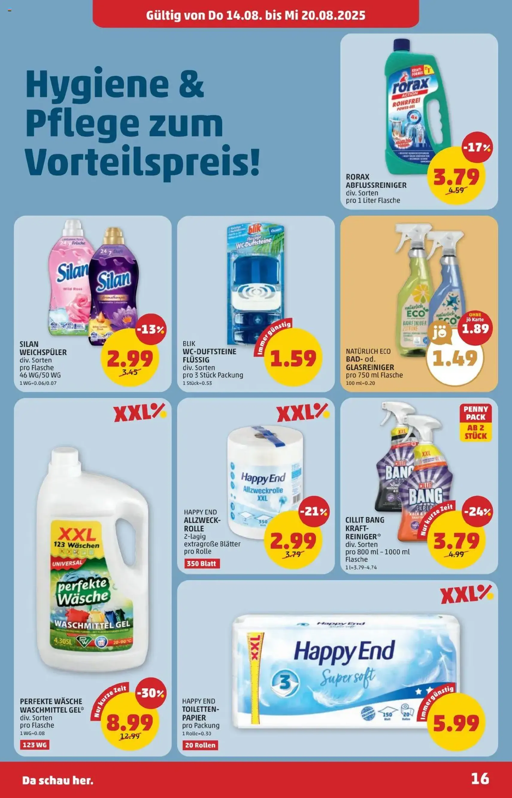 Penny Markt Flugblatt - Gültiger Prospekt ab 14.08.2025, Seite 16 von insgesamt 28 Penny Markt Flugblatt - Gültiger Prospekt ab 14.08.2025, Seite 16 von insgesamt 28