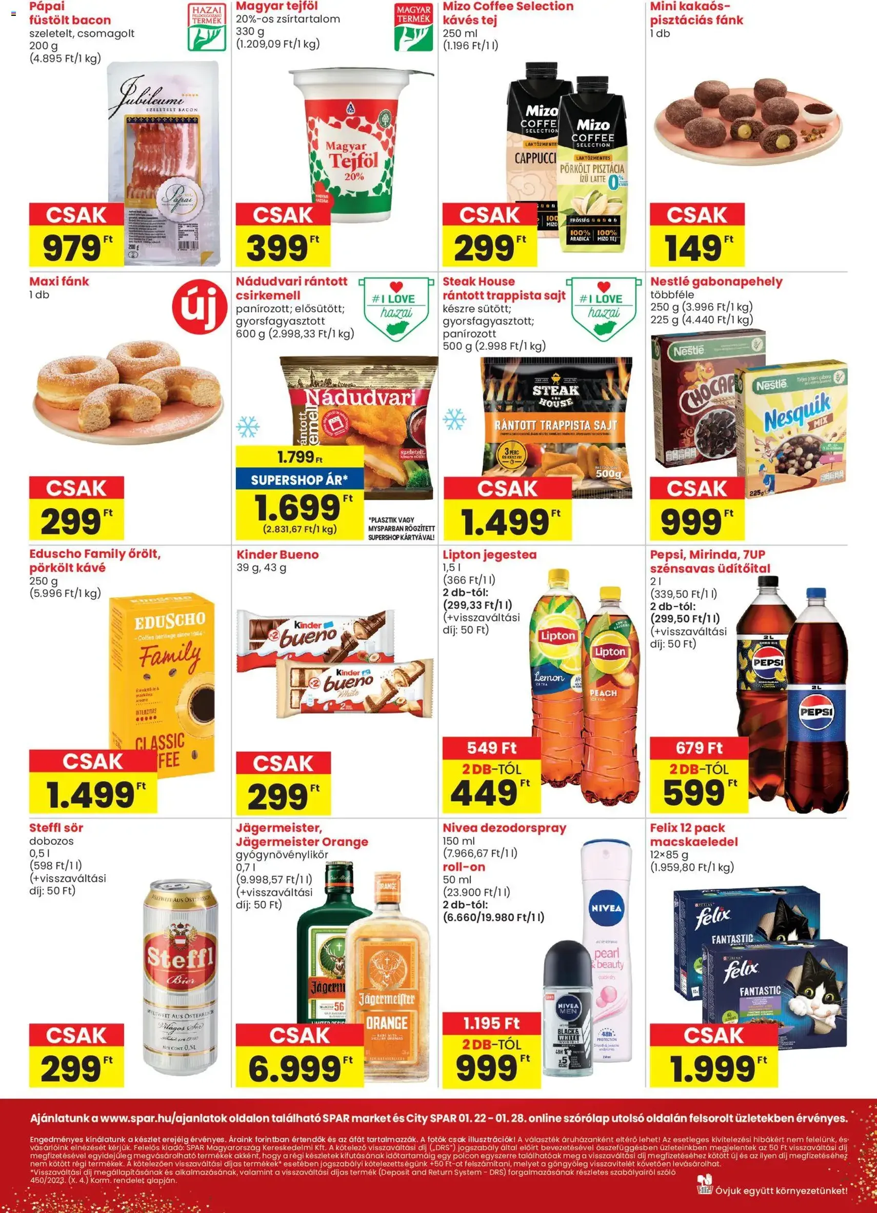 Spar Market Akciós újság - 2026.01.22. érvényes szórólap 2 oldal 3 oldalból