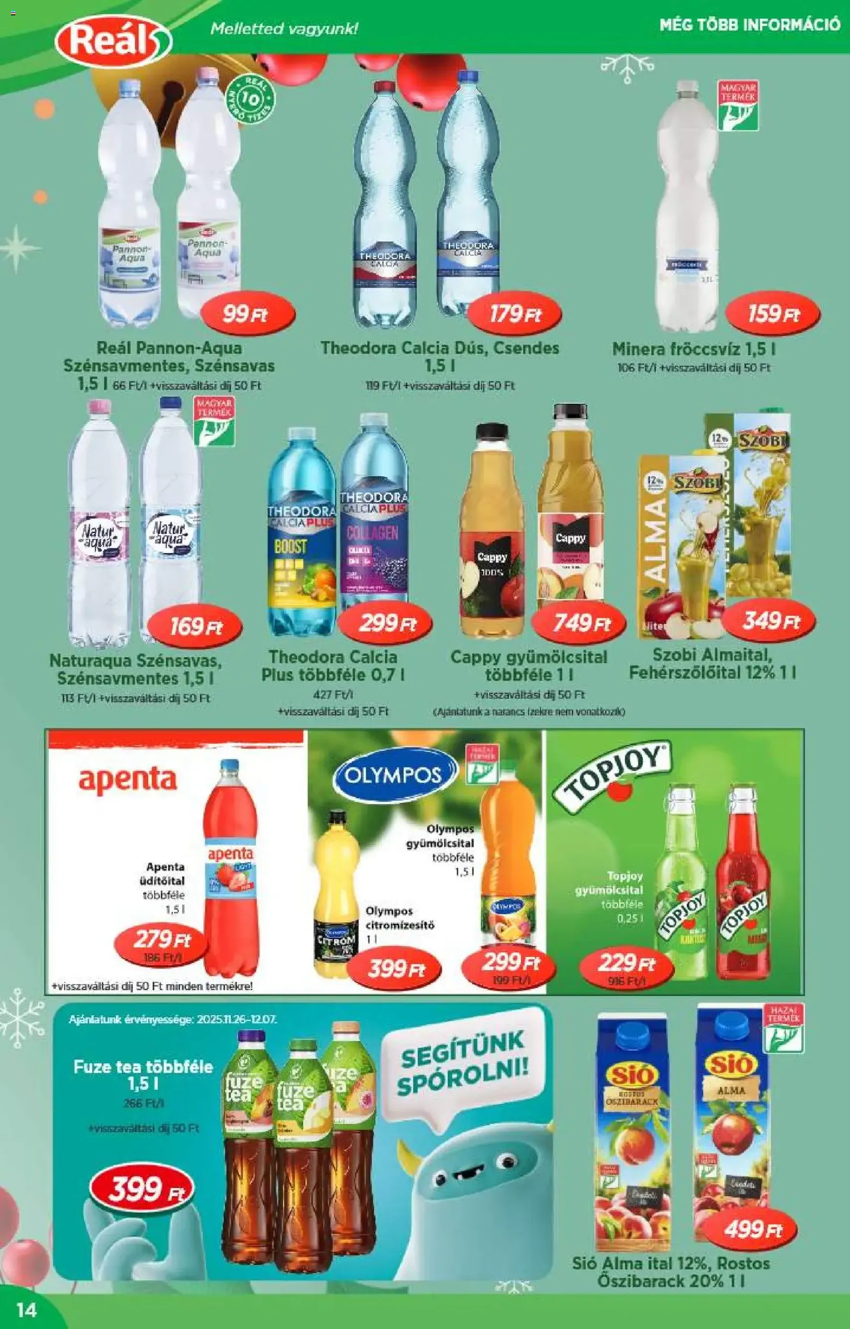 Reál Akciós újság - 2025.11.26. érvényes szórólap 14 oldal 20 oldalból