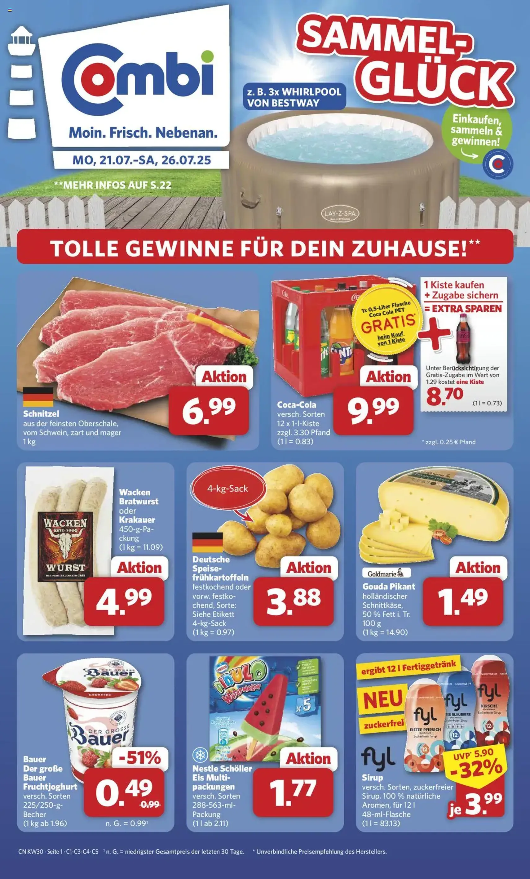 Combi Prospekt - Gültiger Prospekt ab 21.07.2025, Seite 1 von insgesamt 35