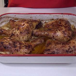 Recipe preview Easy baked chicken thighs with potatoes recipe