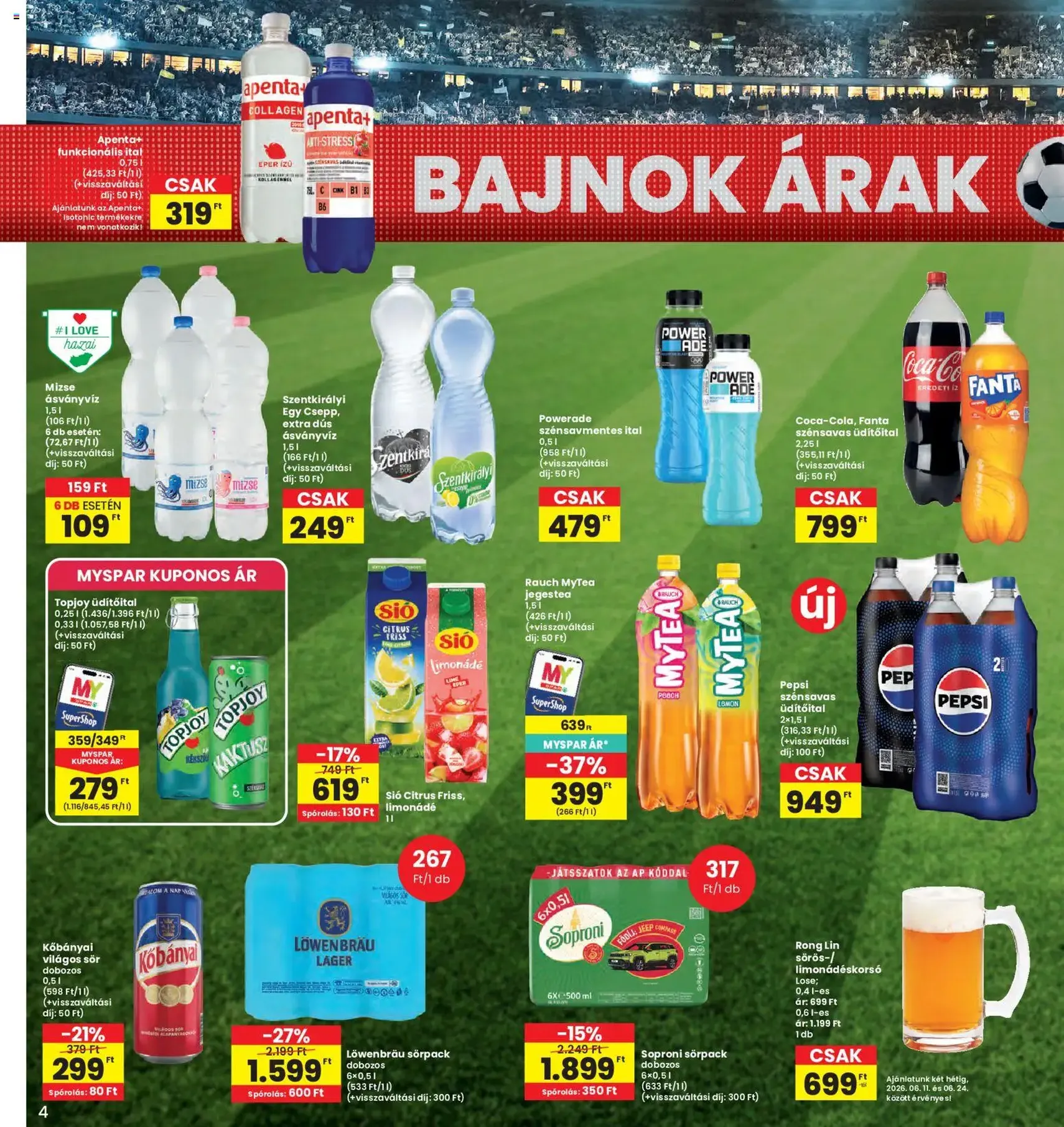 Interspar akciós újság - 2026.06.11. érvényes szórólap 4 oldal 20 oldalból
