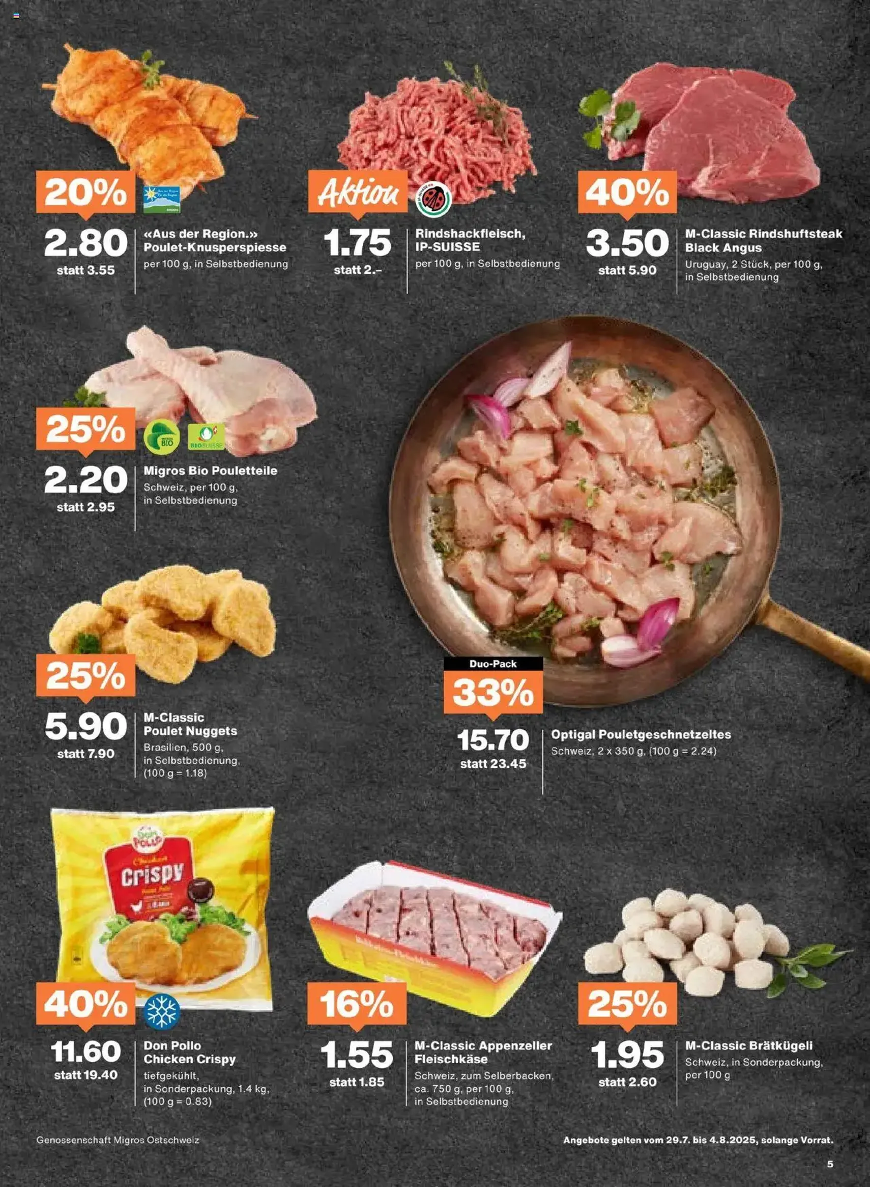 Migros Aktionen - Gültiger Prospekt ab 29.07.2025, Seite 5 von insgesamt 20