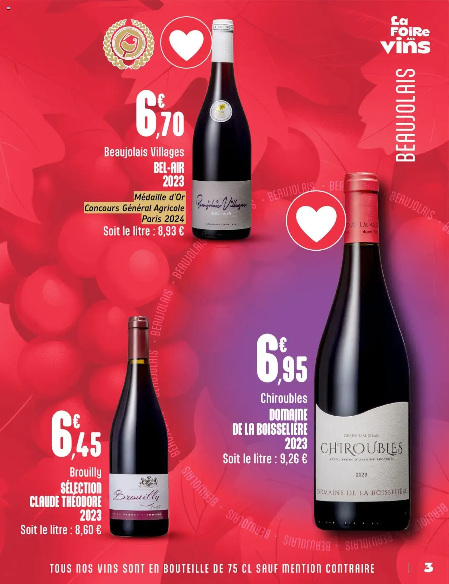 G20 Supermarchés catalogue la foire aux vins - brochure valable à partir du 24/09/2025, page 3 sur 20