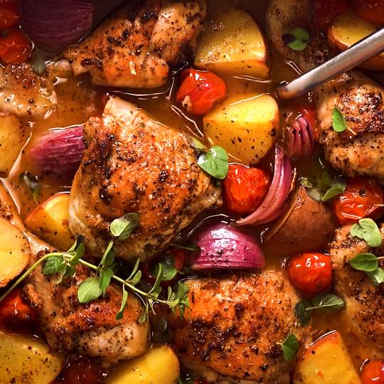 Anteprima ricetta Pollo al forno con patate