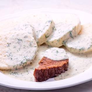 Recipe preview Dill sauce with meat and dumpling
