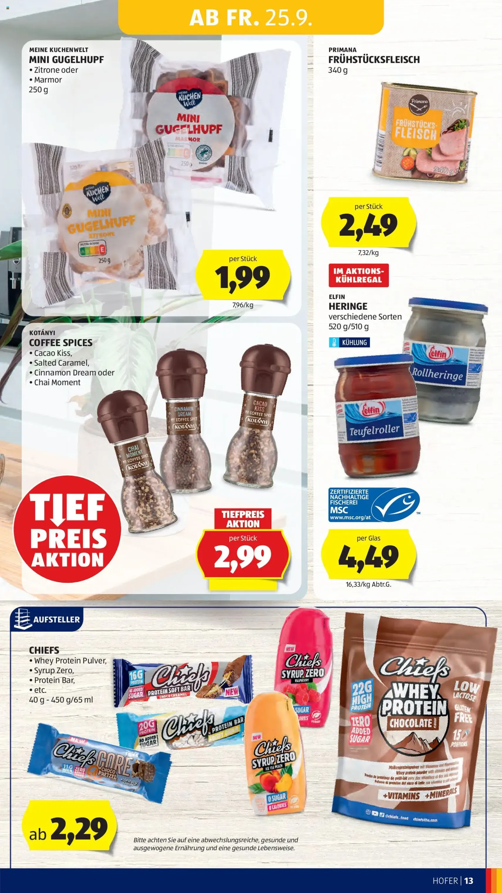 Hofer Flugblatt - Gültiger Prospekt ab 25.09.2026, Seite 19 von insgesamt 49